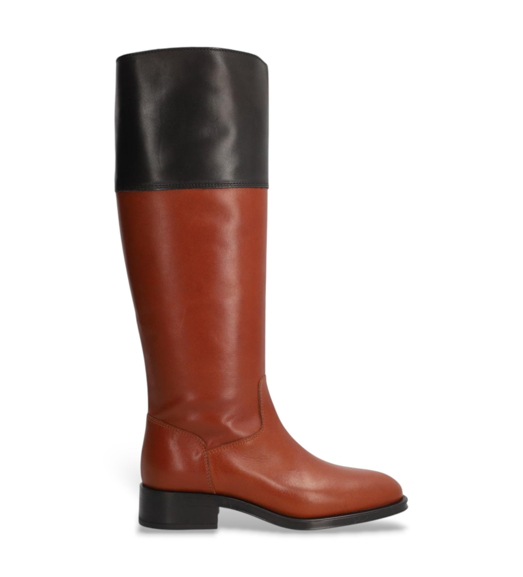 Alpe für Damen. 534208 Couture Lederstiefel braun, schwarz (39), 3 bis 5 cm, Reißverschluss, Lässig