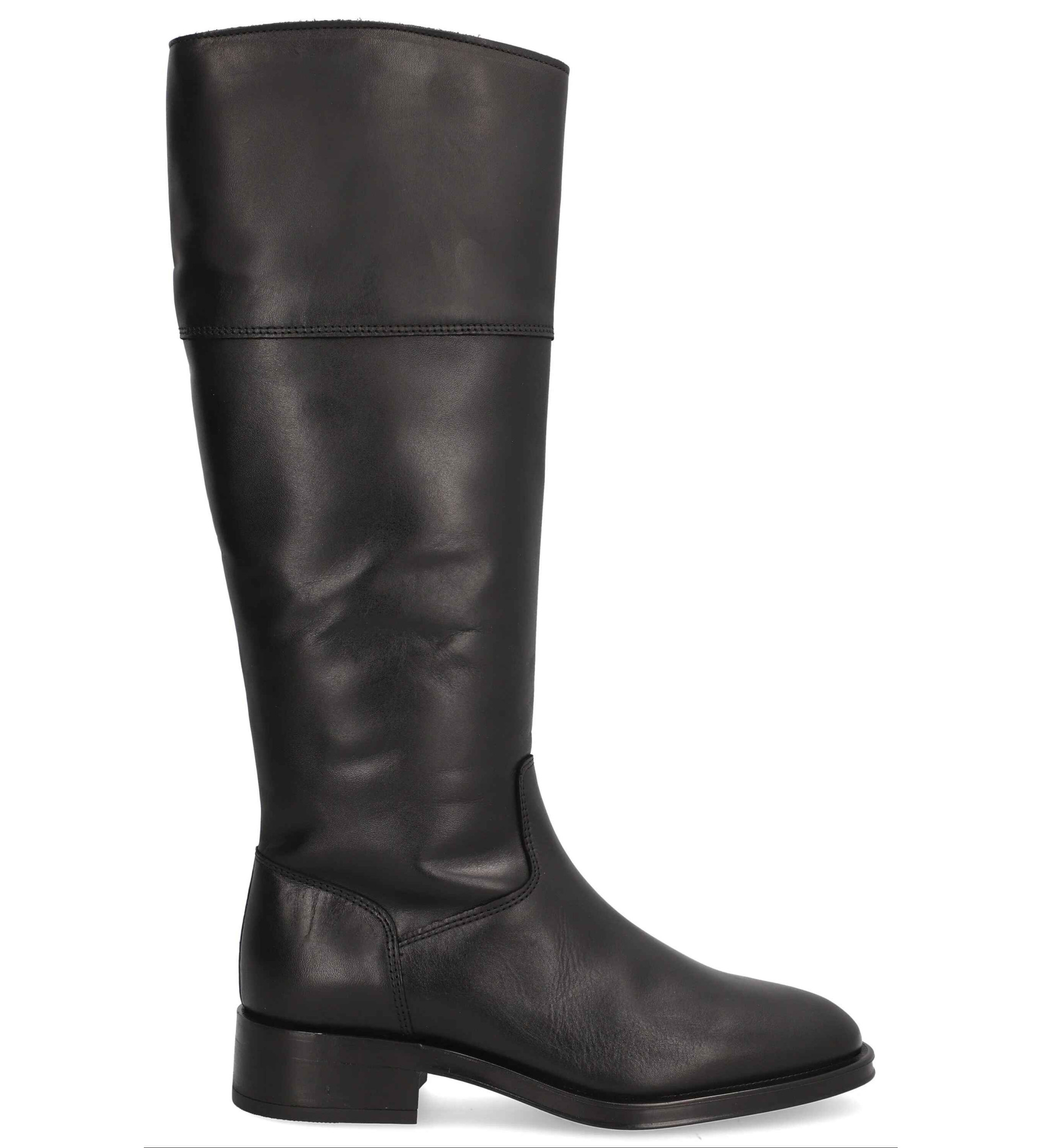 Alpe für Damen. 534208 Couture Lederstiefel schwarz (36), Wohnung, Reißverschluss, Lässig