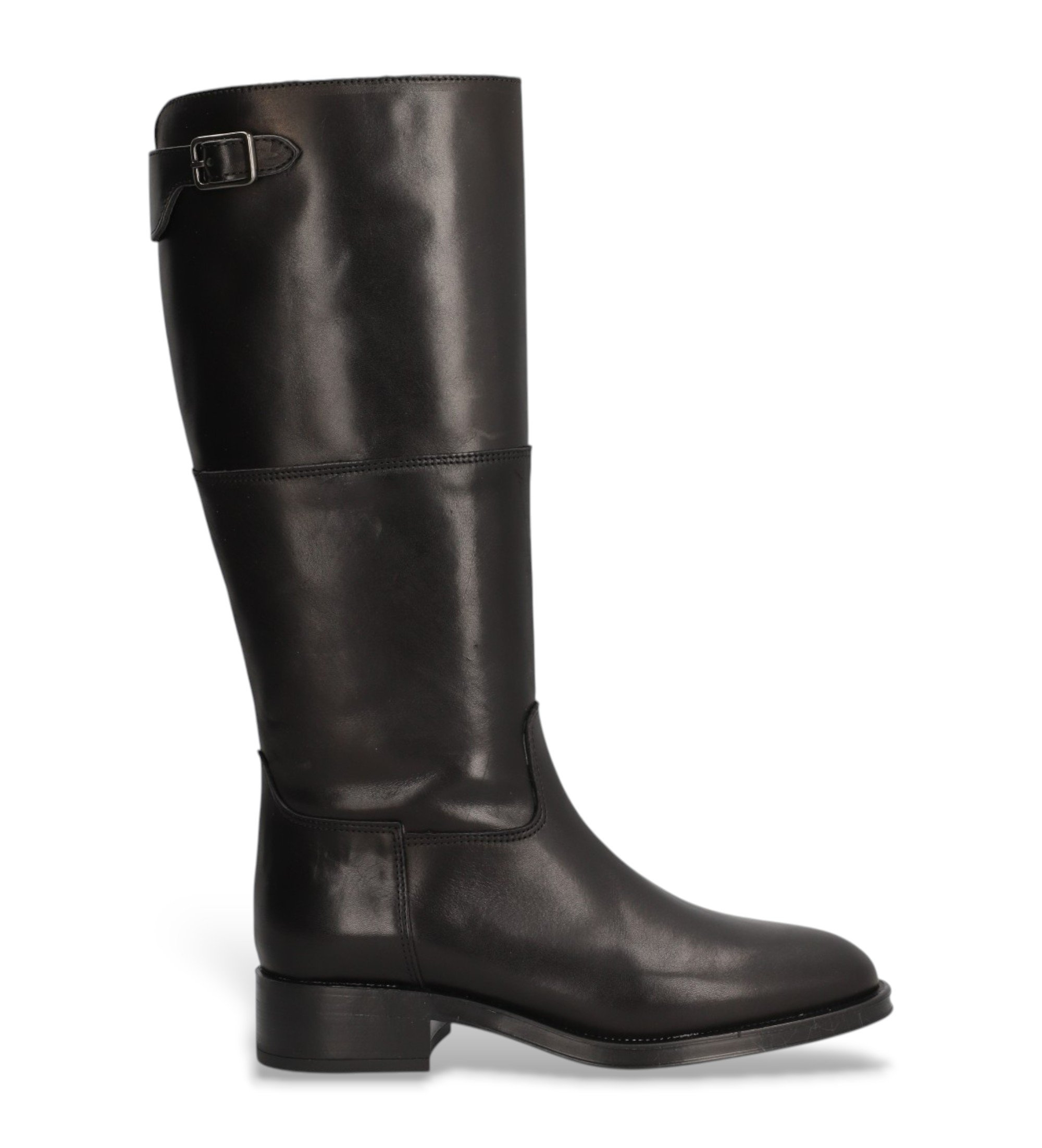 Alpe für Damen. 534908 Couture Lederstiefel schwarz (36), 1 bis 3 cm, Reißverschluss, Lässig