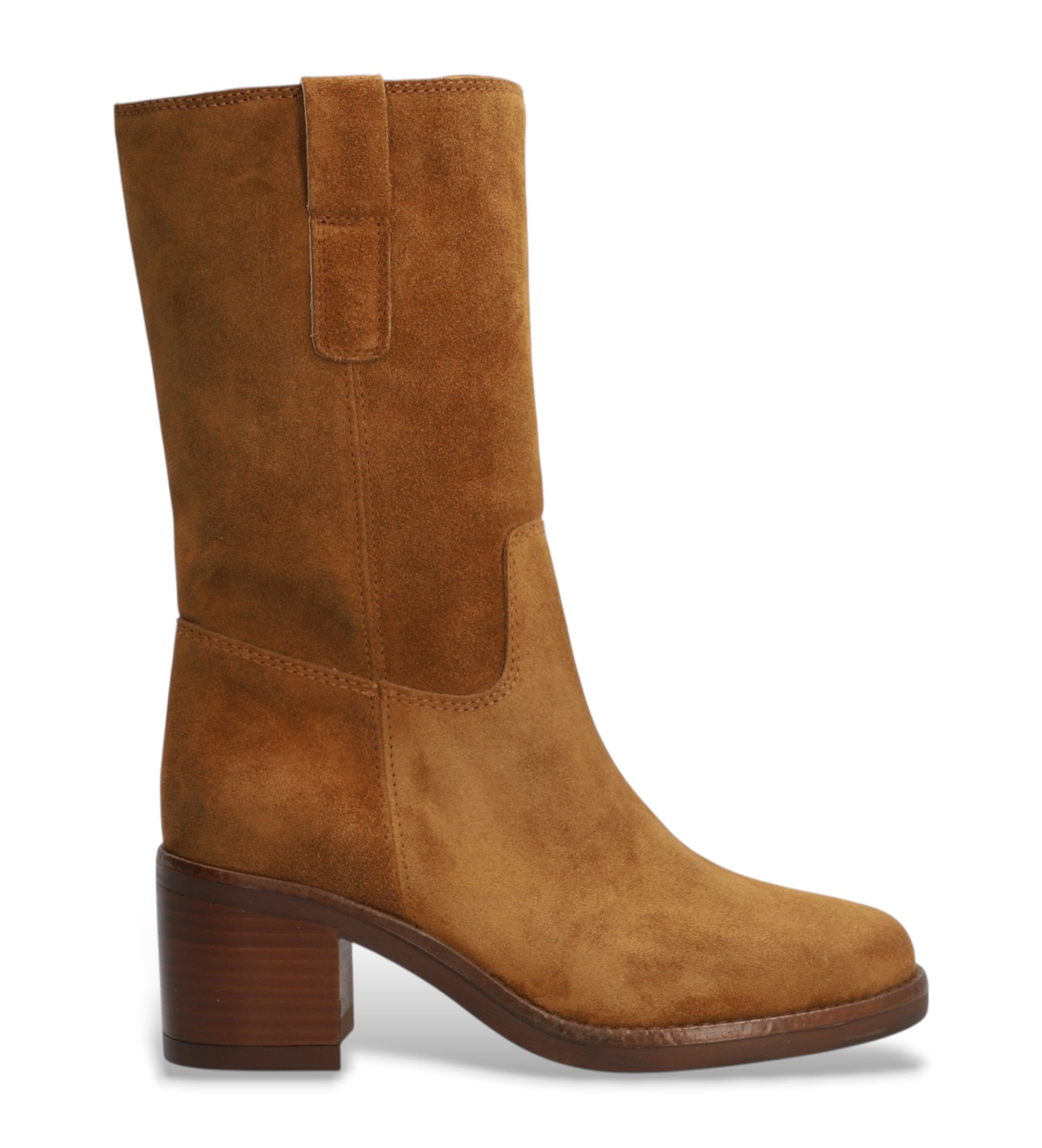 Alpe für Damen. 553011 Dakota braune Lederstiefel (40), 3 bis 5 cm, Reißverschluss, Lässig