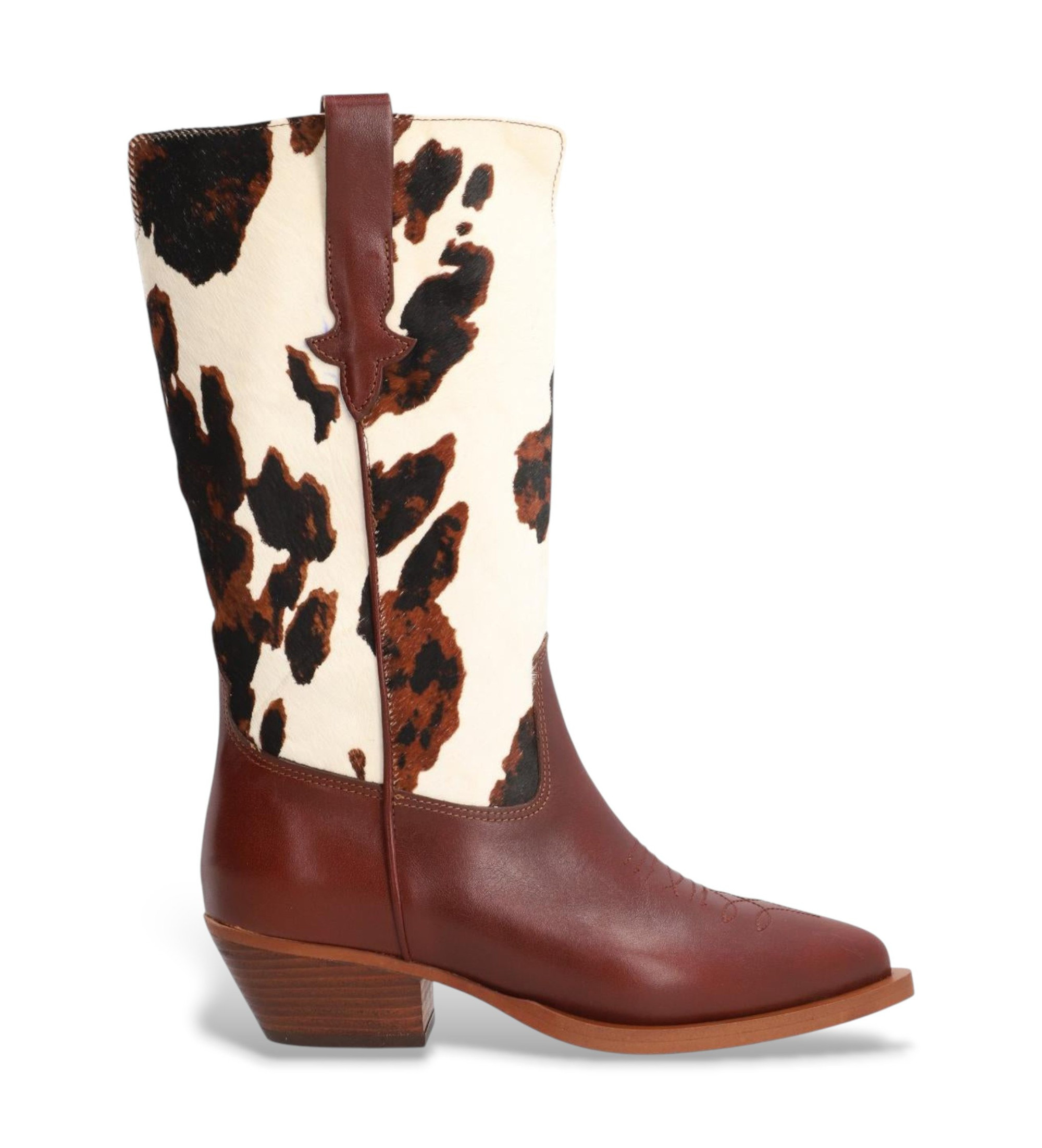 Alpe für Damen. 554674 Braune Westernstiefel aus Leder (36), 3 bis 5 cm, Keine, Lässig