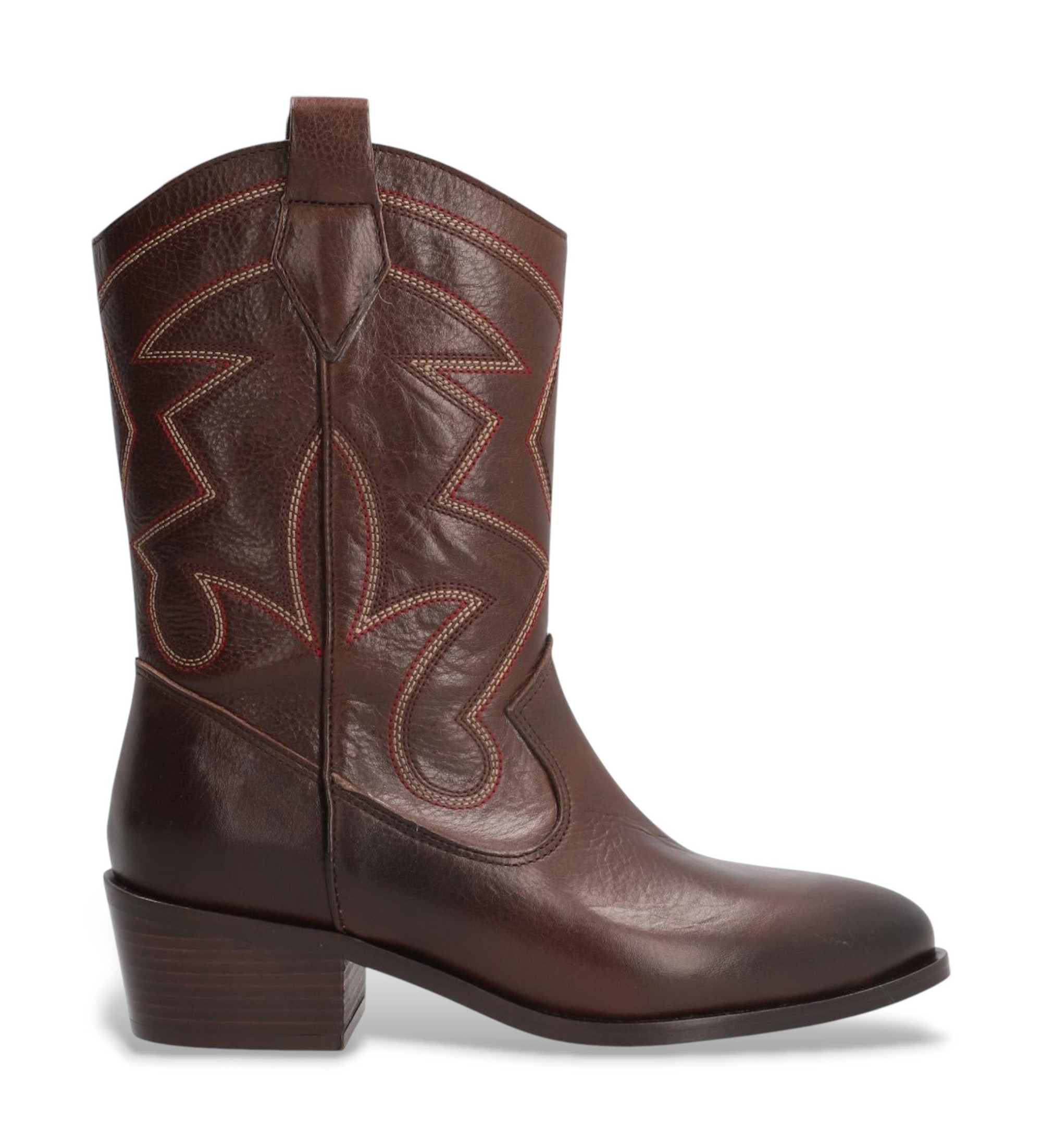 Alpe für Damen. 538635 Brown Queens Lederstiefel (37), Braun, 3 bis 5 cm, Keine, Lässig