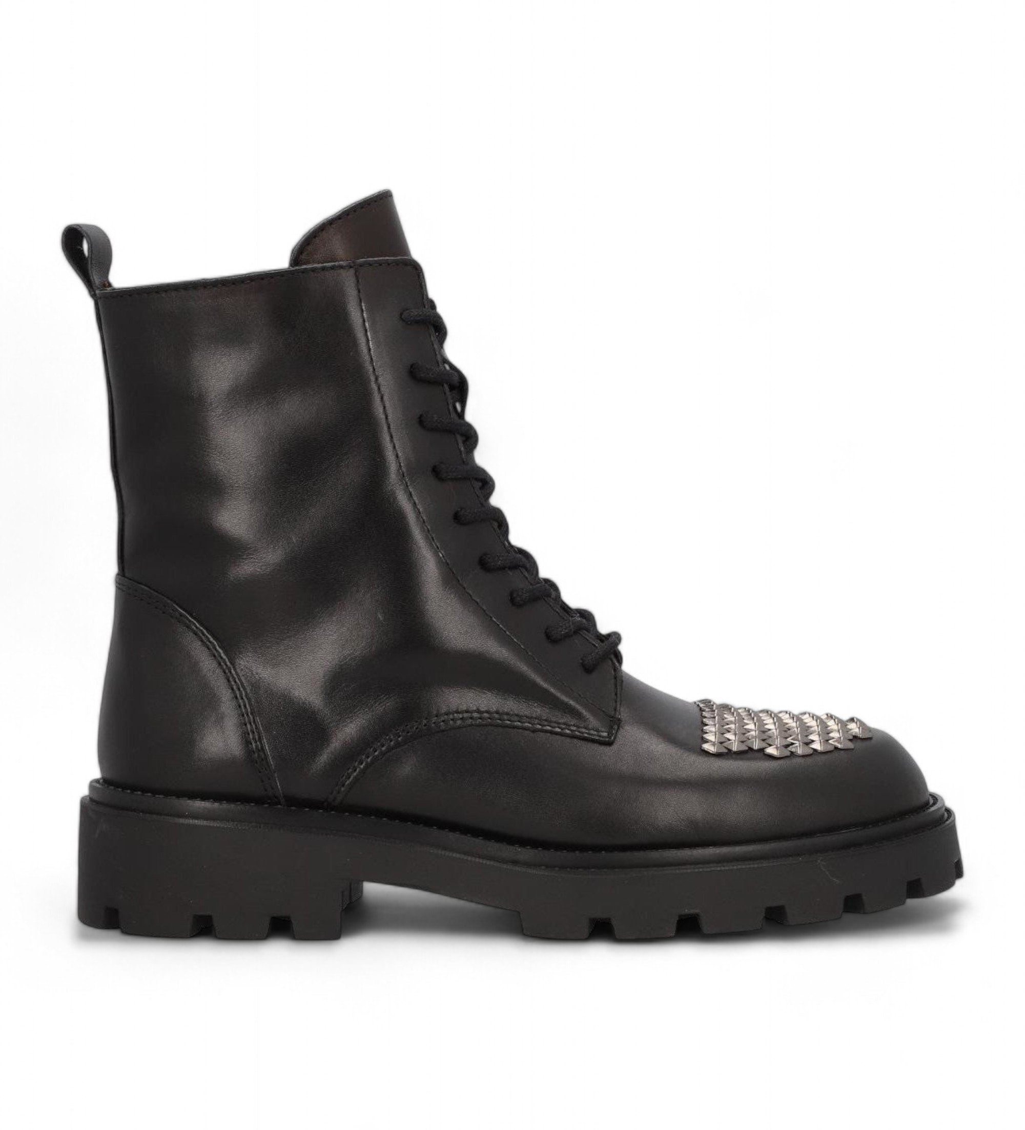 Alpe für Damen. 530717 Agnes Lederstiefelette schwarz (41), 3 bis 5 cm, Reißverschluss, Lässig