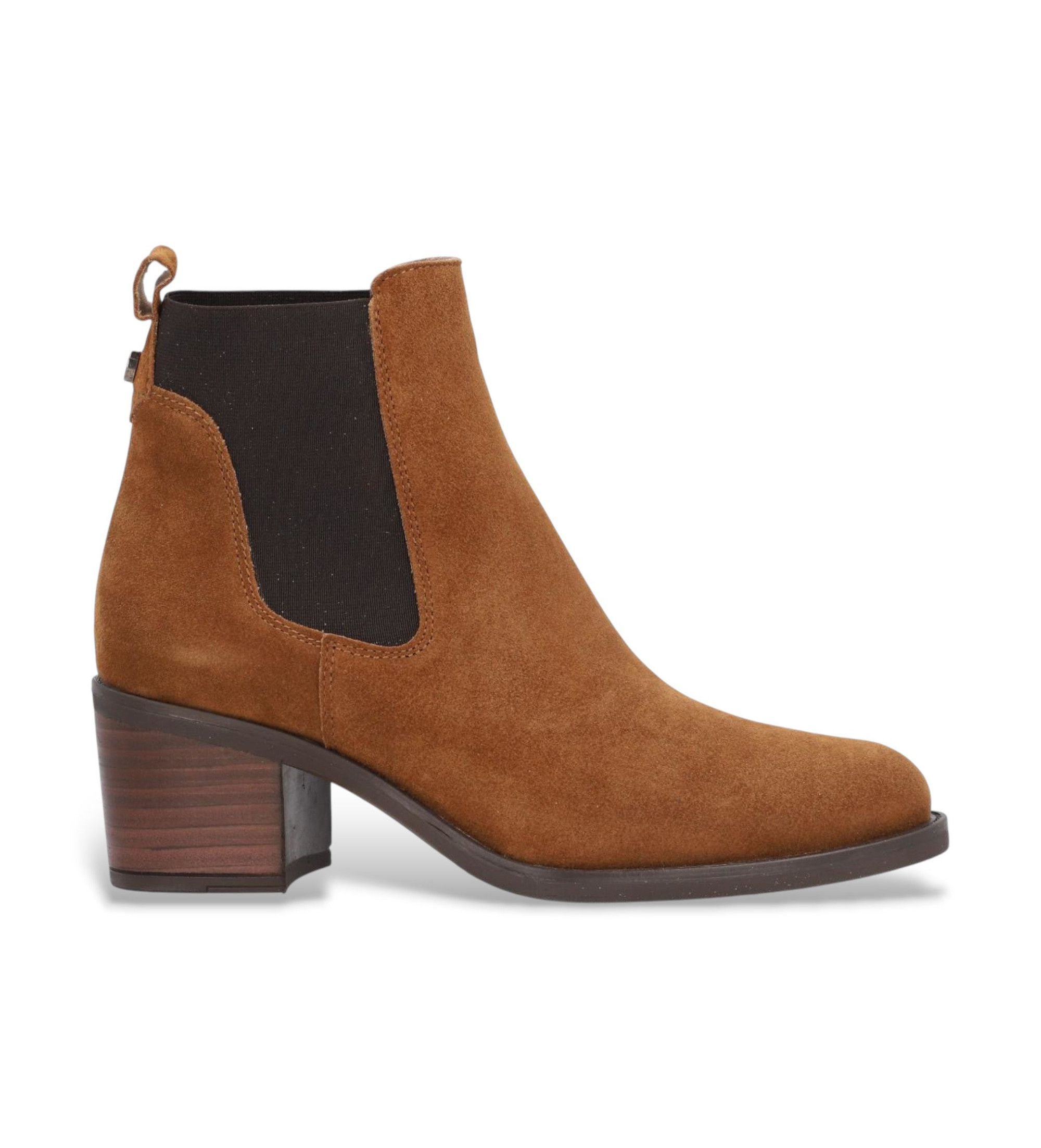 Alpe für Damen. 220211 Lederstiefeletten Anne hellbraun (36), 5 bis 8 cm, Keine, Lässig