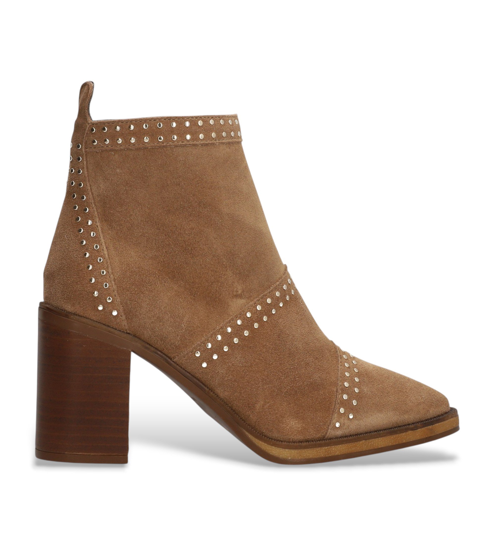 Alpe für Damen. 544911 Braune Camden Lederstiefeletten (40), 5 bis 8 cm, Wildleder, Reißverschluss, Lässig