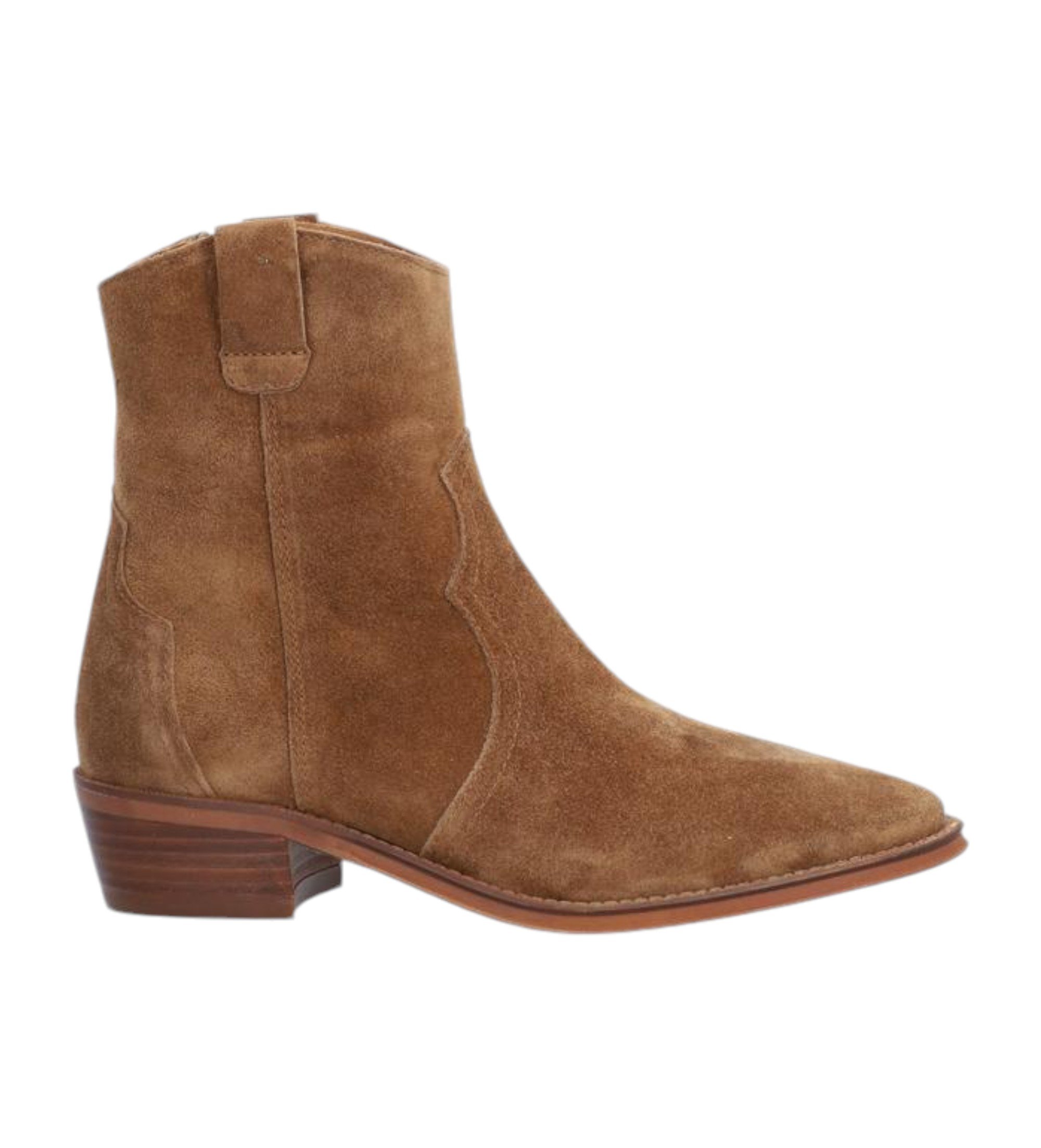 Alpe für Damen. 254811 Cecile Baby Seidenstiefeletten aus Leder braun (36), 3 bis 5 cm, Lässig