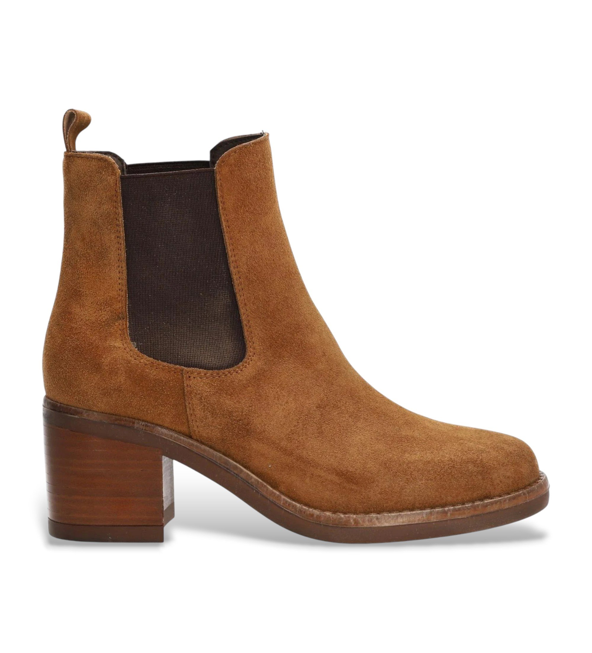 Alpe für Damen. 553111 Dakota braune Lederstiefeletten (39), 3 bis 5 cm, Keine, Lässig