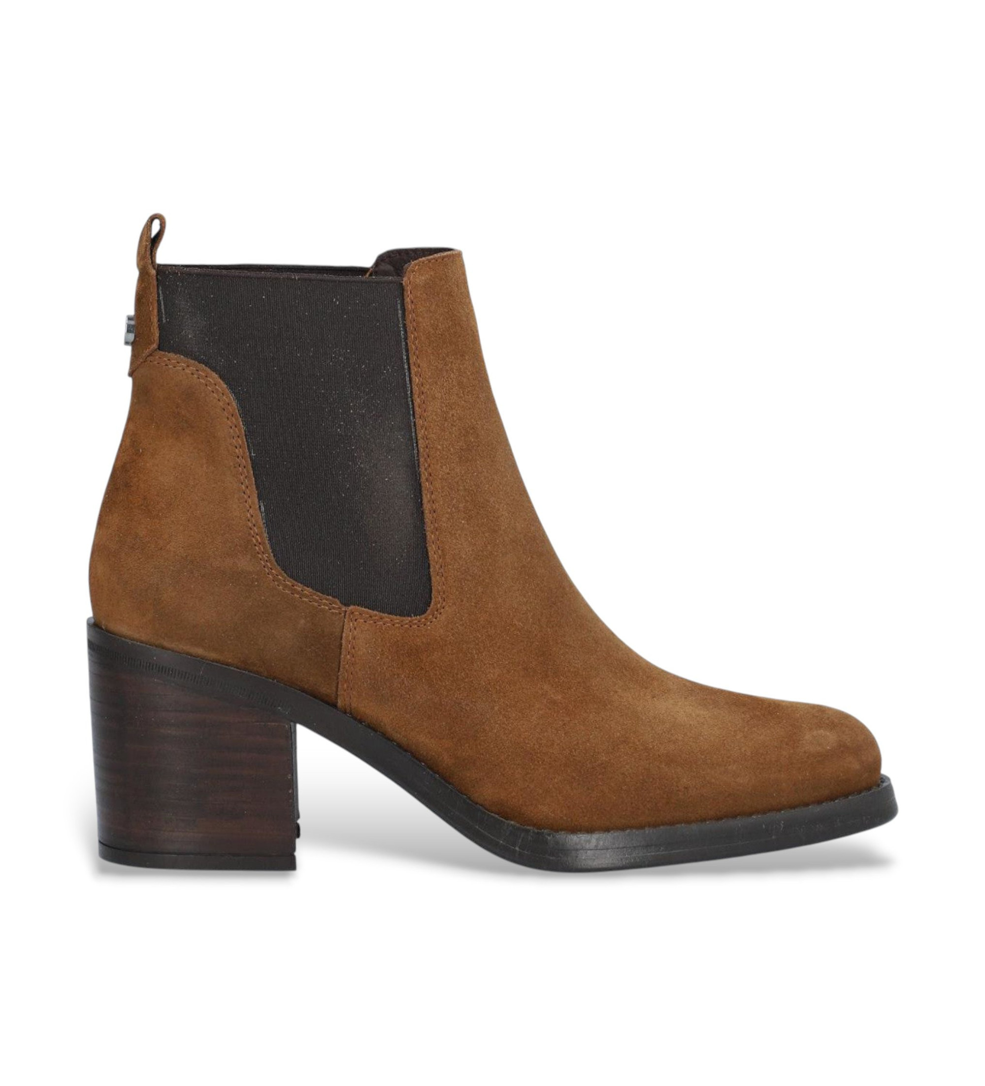 Alpe für Damen. 240411 Braune Leyna Lederstiefeletten (40), 5 bis 8 cm, Keine, Lässig