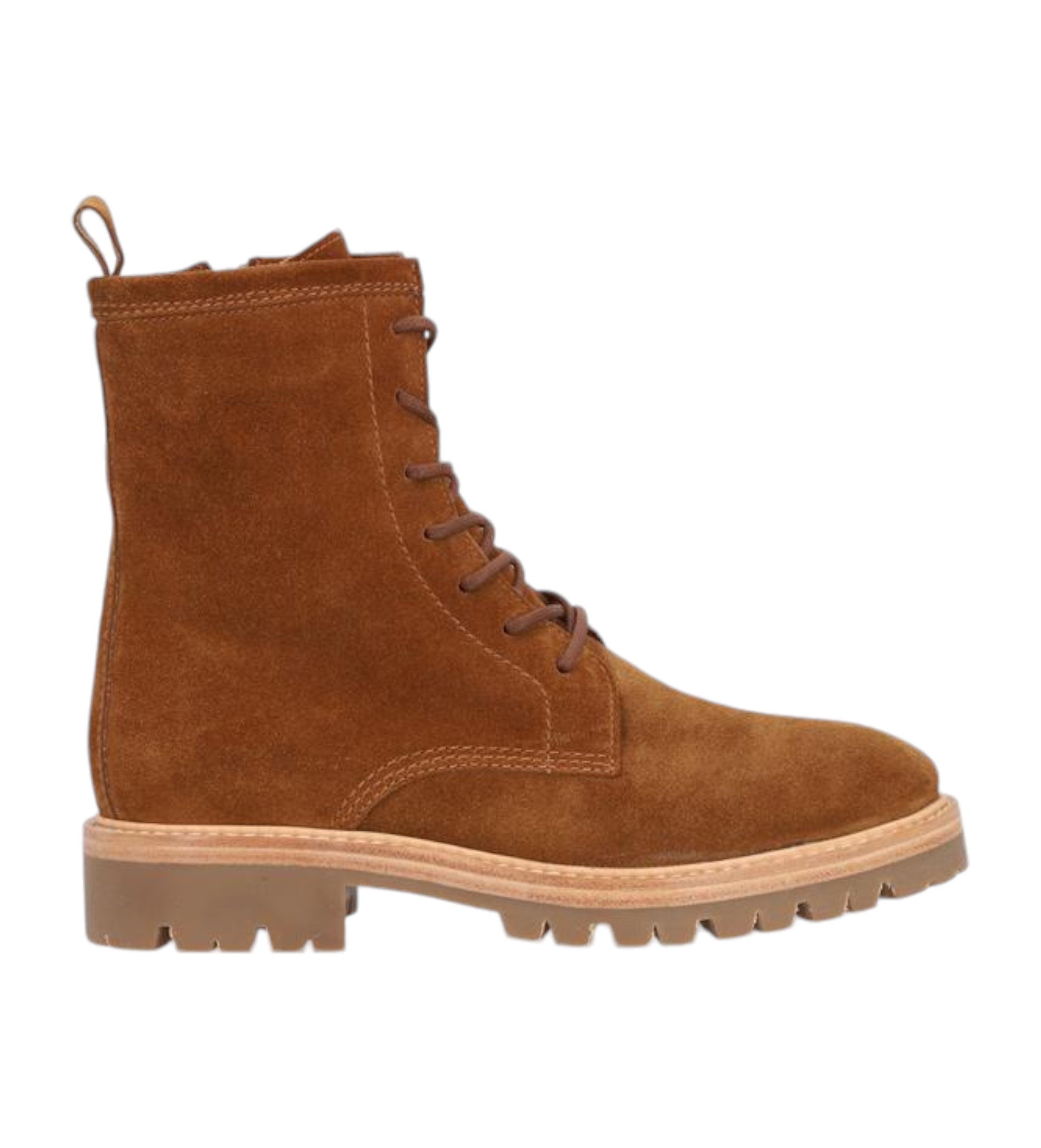 Alpe für Damen. 261011 Militare Baby Silk Lederstiefeletten braun (36), Wohnung, Schnürsenkel, Reißverschluss, Lässig