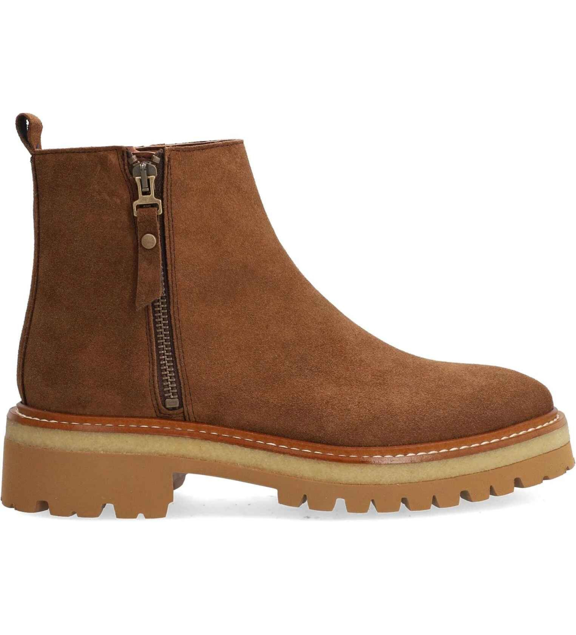 Alpe für Damen. 548311 Nordisch braune Lederstiefeletten (38), Wohnung, Schnürsenkel, Lässig