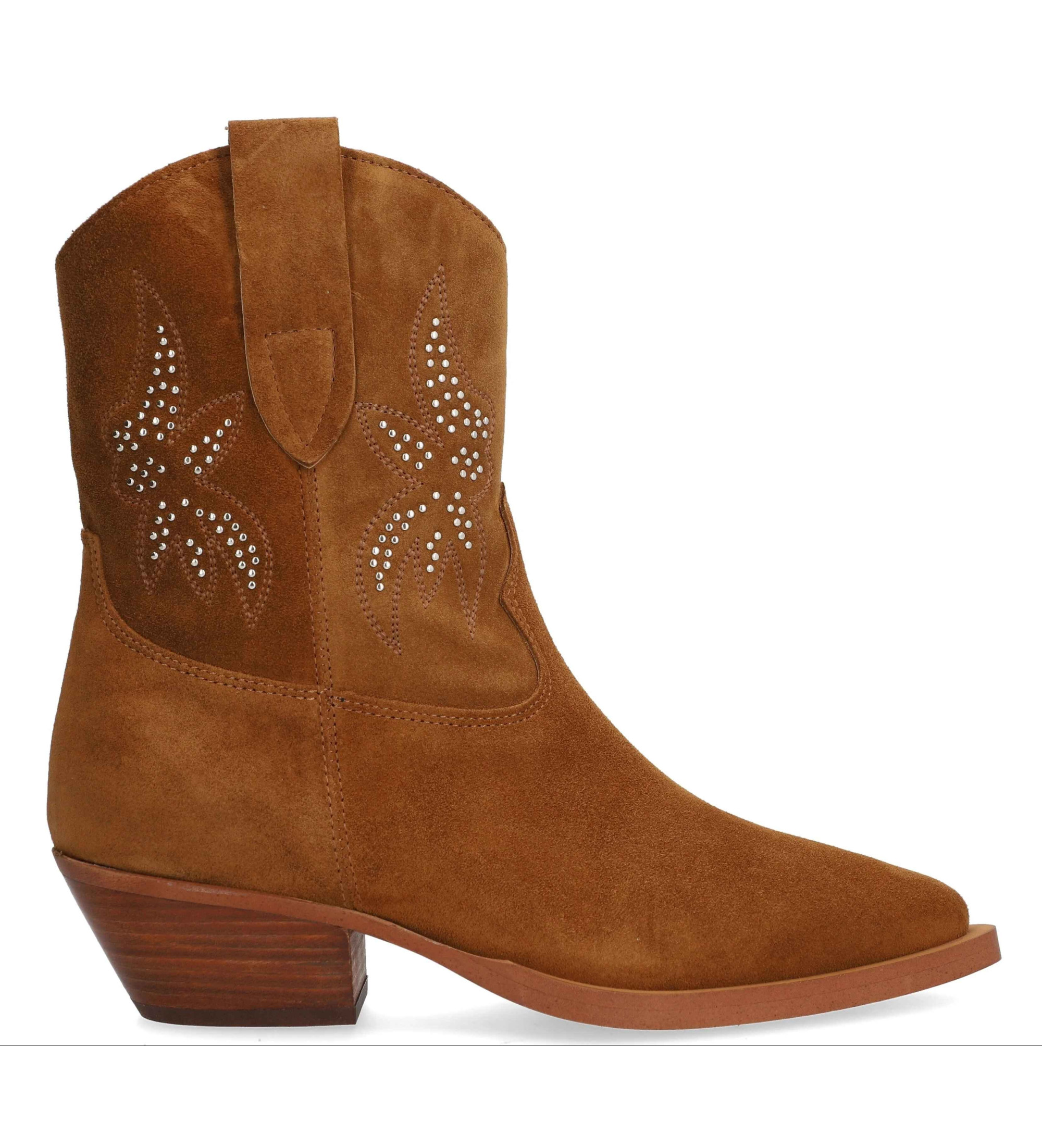 Alpe für Damen. 554411 Wester braune Lederstiefeletten (37), 3 bis 5 cm, Reißverschluss, Lässig
