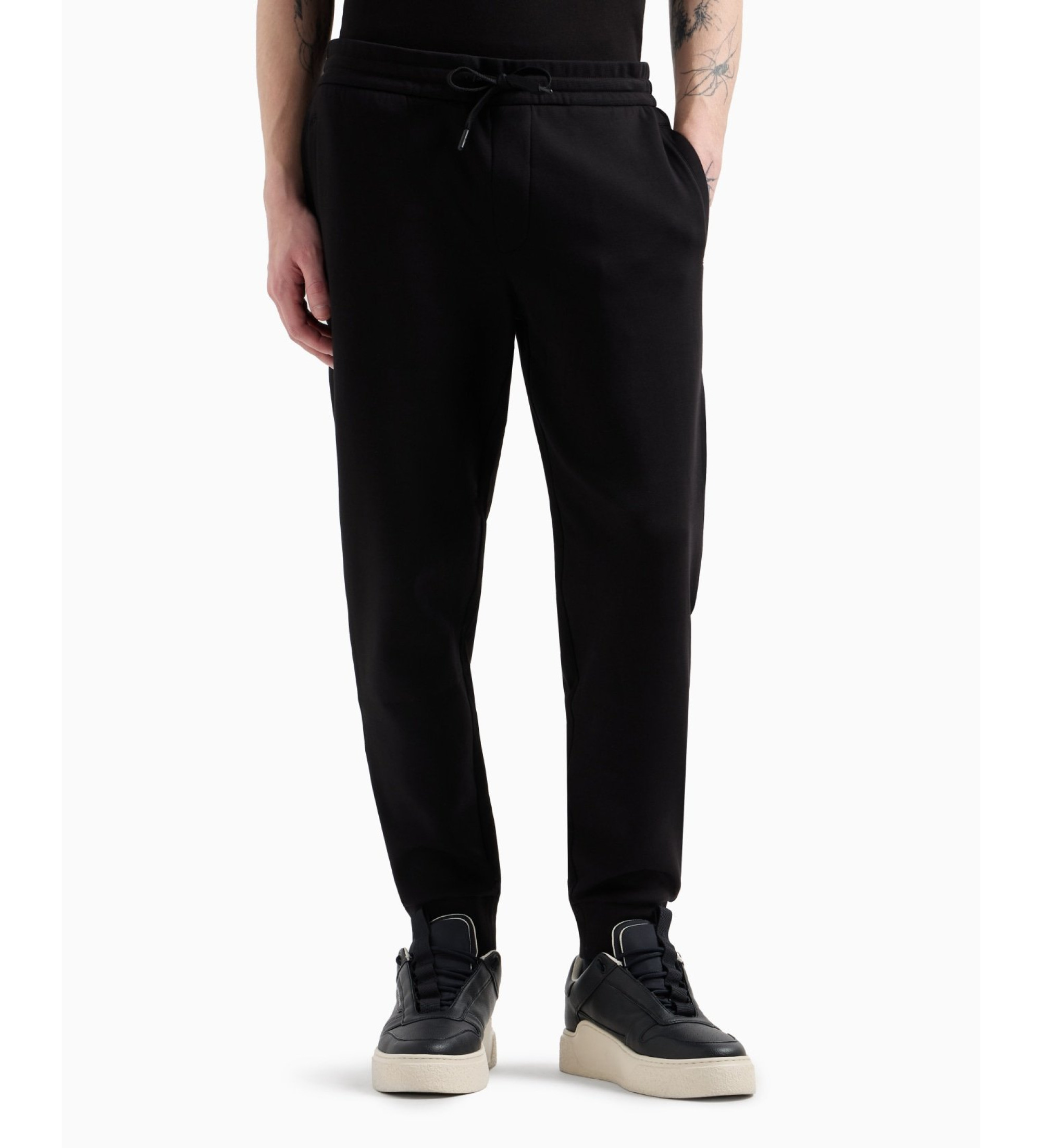 A|X Armani Exchange für Herren. XM000373AF10818UC001 Jogger Logo Back Hose schwarz (XS), Lässig, Sportlich, Baumwolle, Laufen, Sportbekleidu