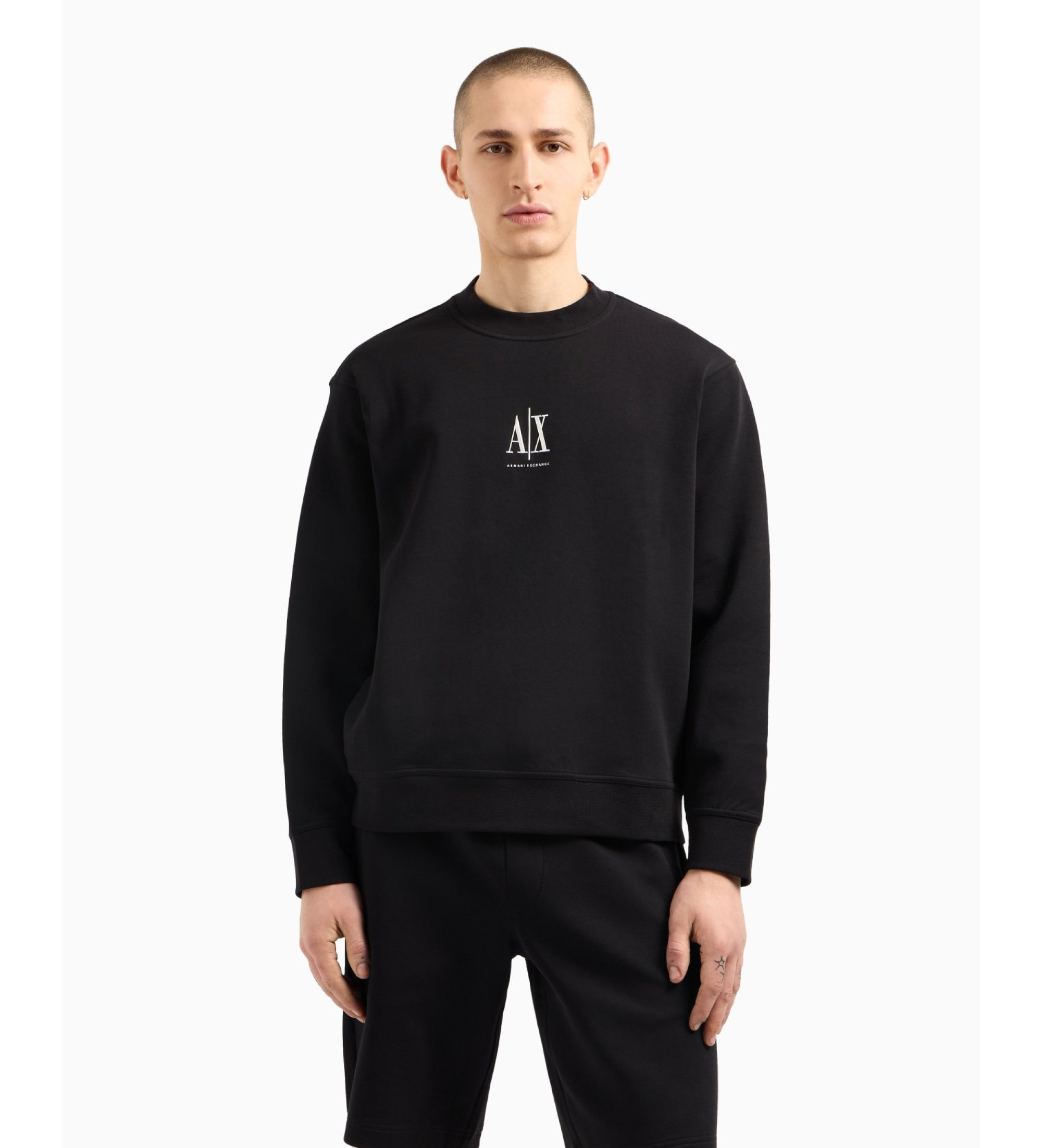 A|X Armani Exchange für Herren. XM000368AF10818UC001 Lisa Sweatshirt schwarz (XXL), Lässig, Baumwolle