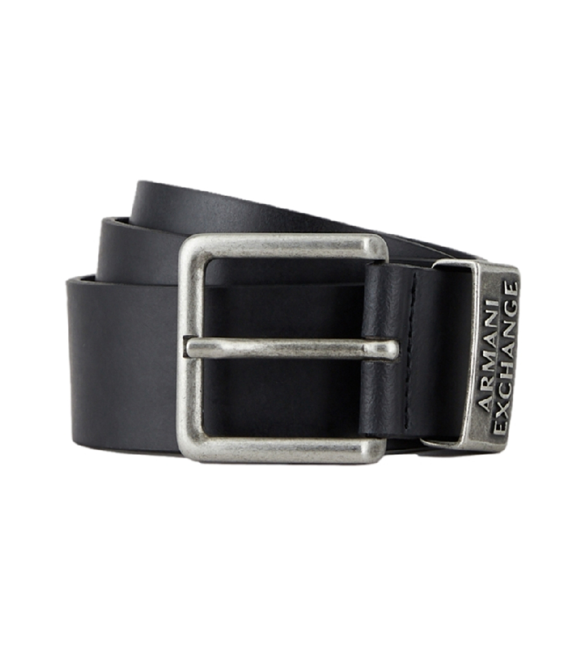 A|X Armani Exchange für Herren. 951186CC52800020 Schwarzer Ledergürtel (28), Lässig, Klassisch