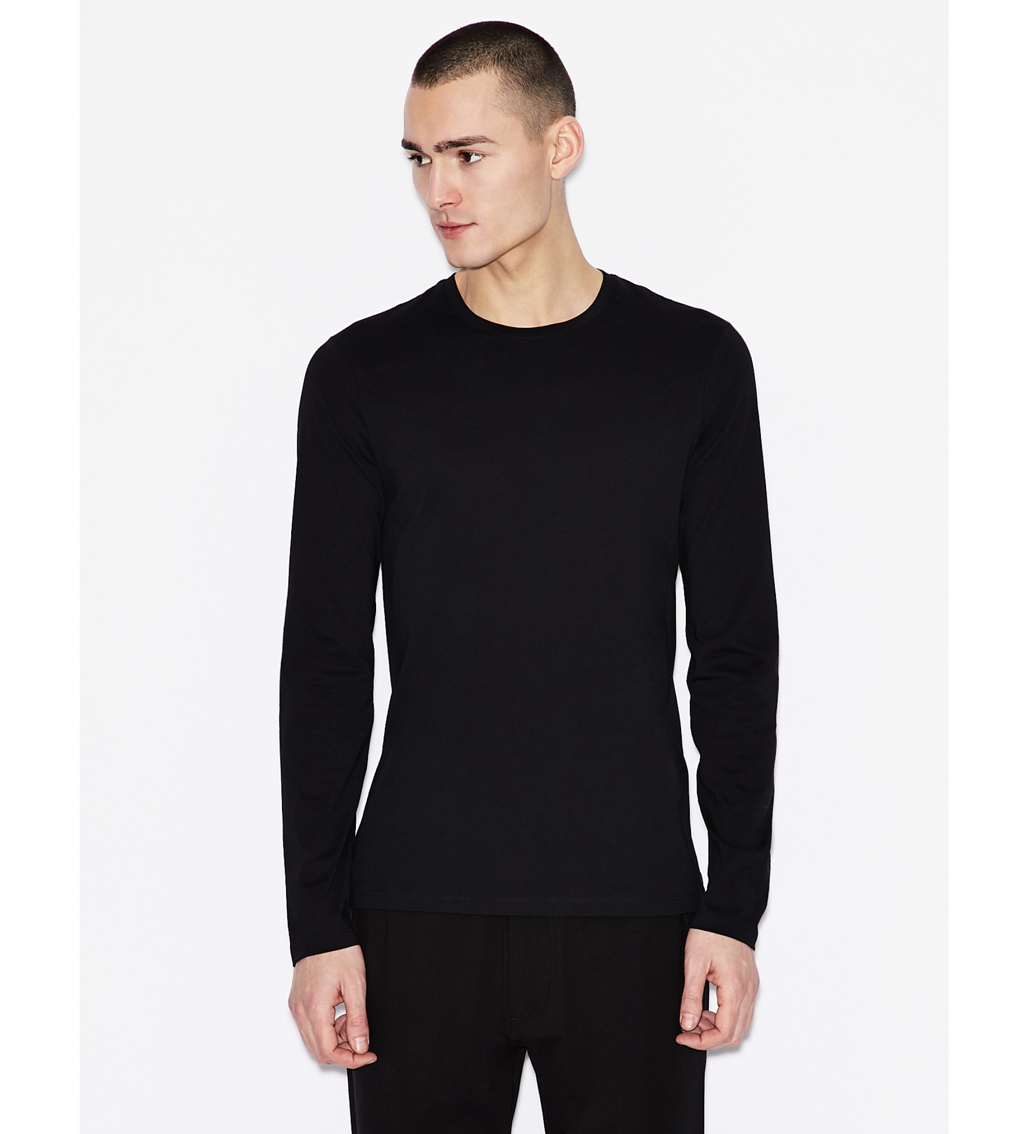 A|X Armani Exchange für Herren. 8NZM77ZJA5Z1200 Maglia-Pullover schwarz (M), Lässig, Baumwolle, Recycelte Baumwolle