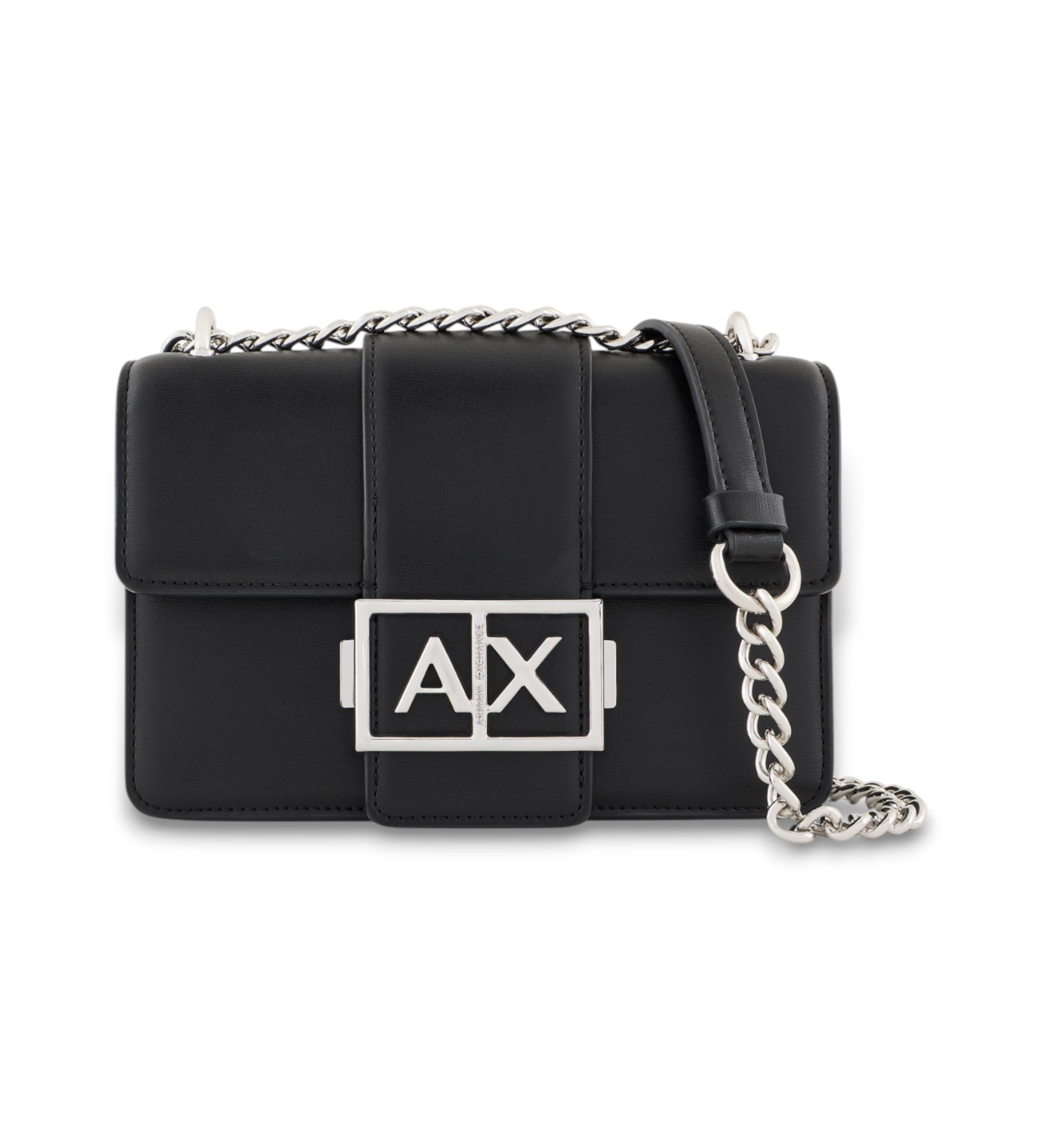 A|X Armani Exchange für Damen. XW000071AF12039UC001 Logo Metall Umhängetasche schwarz (OSFA), Lässig, Party, Polyester