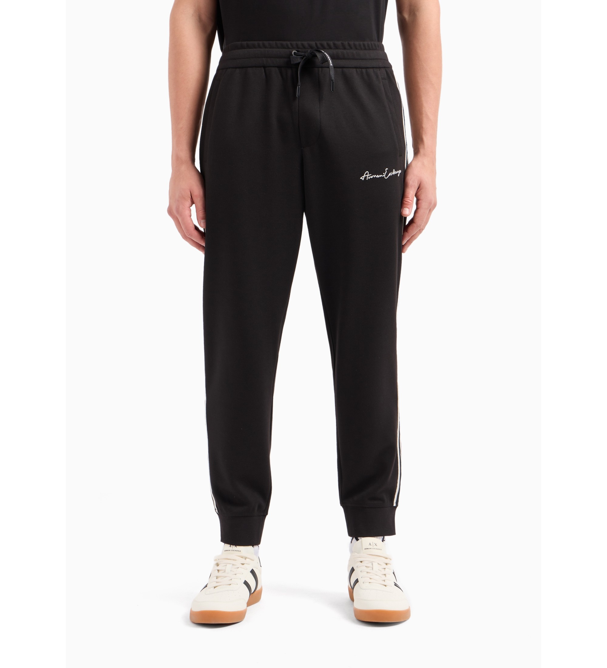 A|X Armani Exchange für Herren. 8NZPSGZ9N1Z1200 Polar Jogger schwarz (S), Lässig, Polyester