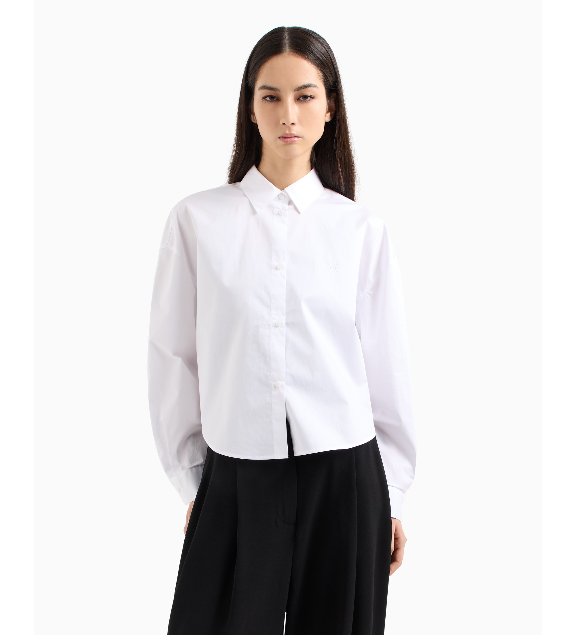 A|X Armani Exchange für Damen. XW001180AF12812U0002 Langarmhemd weiß (M), Lässig, Baumwolle
