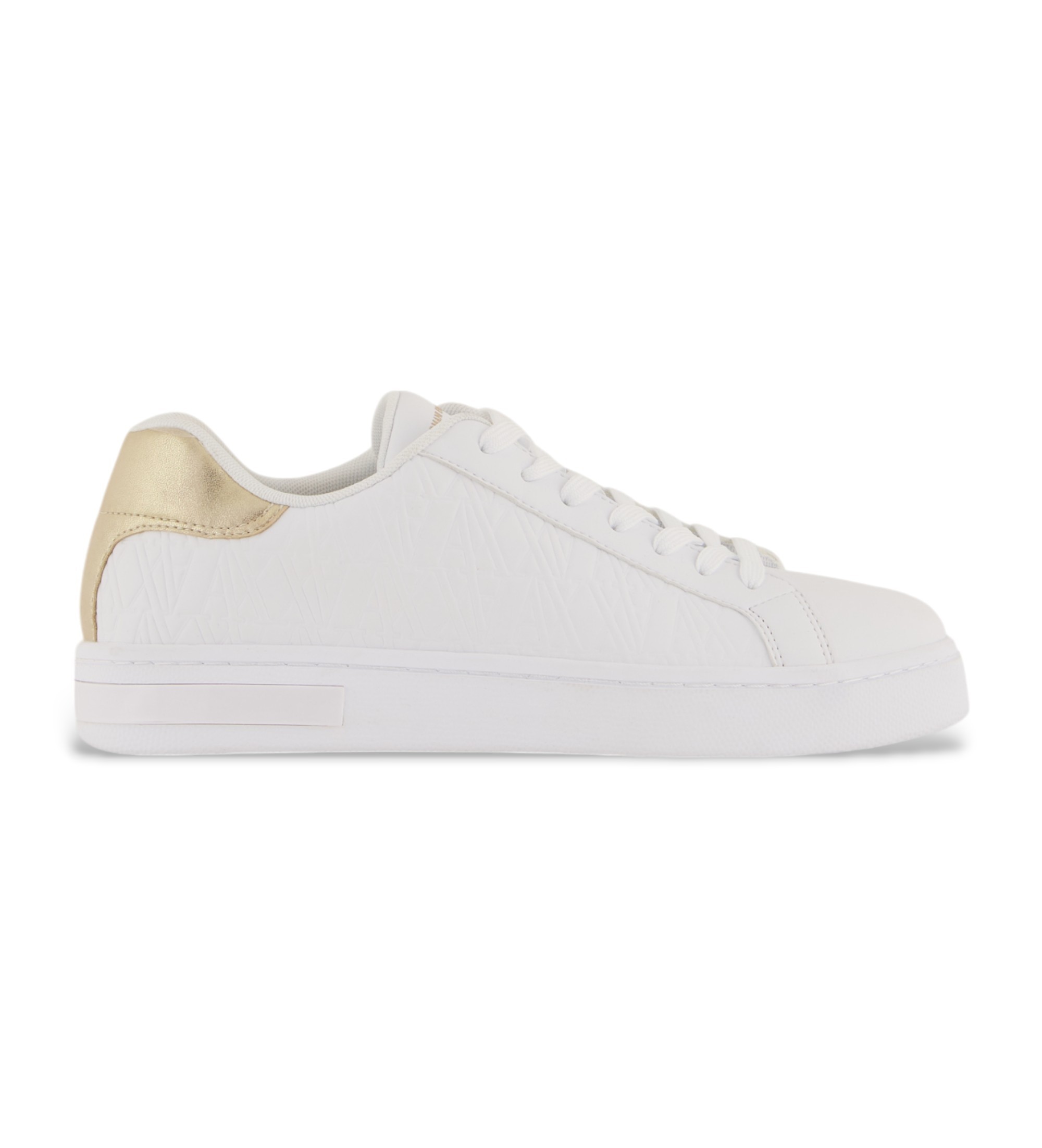 A|X Armani Exchange für Damen. XDX165XV891T782 Weiße Logo-Turnschuhe (38), Wohnung, Schnürsenkel, Lässig