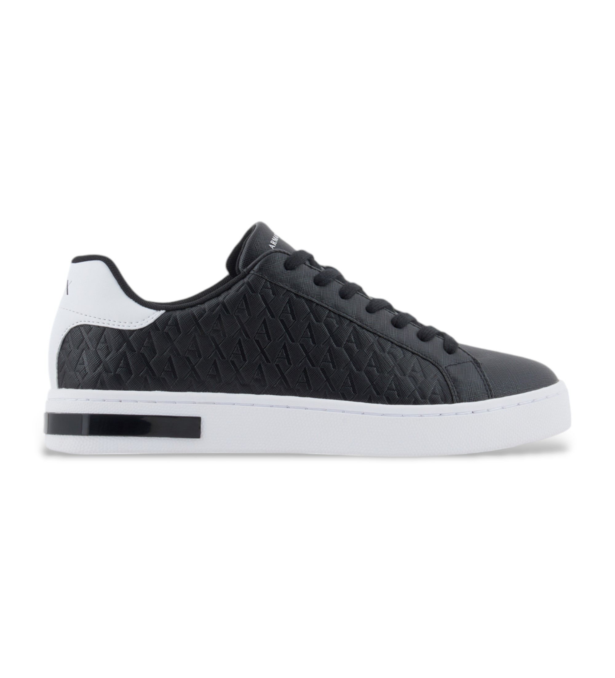 A|X Armani Exchange für Herren. XM000140AF11916MC011 Schwarze Crossover-Logo-Turnschuhe (40), Wohnung, Schnürsenkel, Lässig