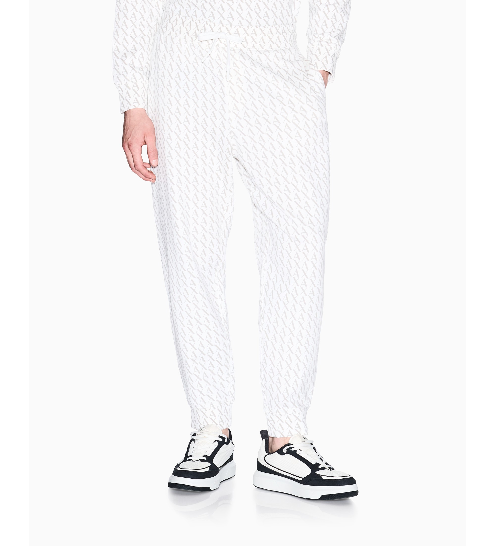 A|X Armani Exchange für Herren. XM001226AF11847F0017 Komforthose weiß (M), Lässig, Baumwolle
