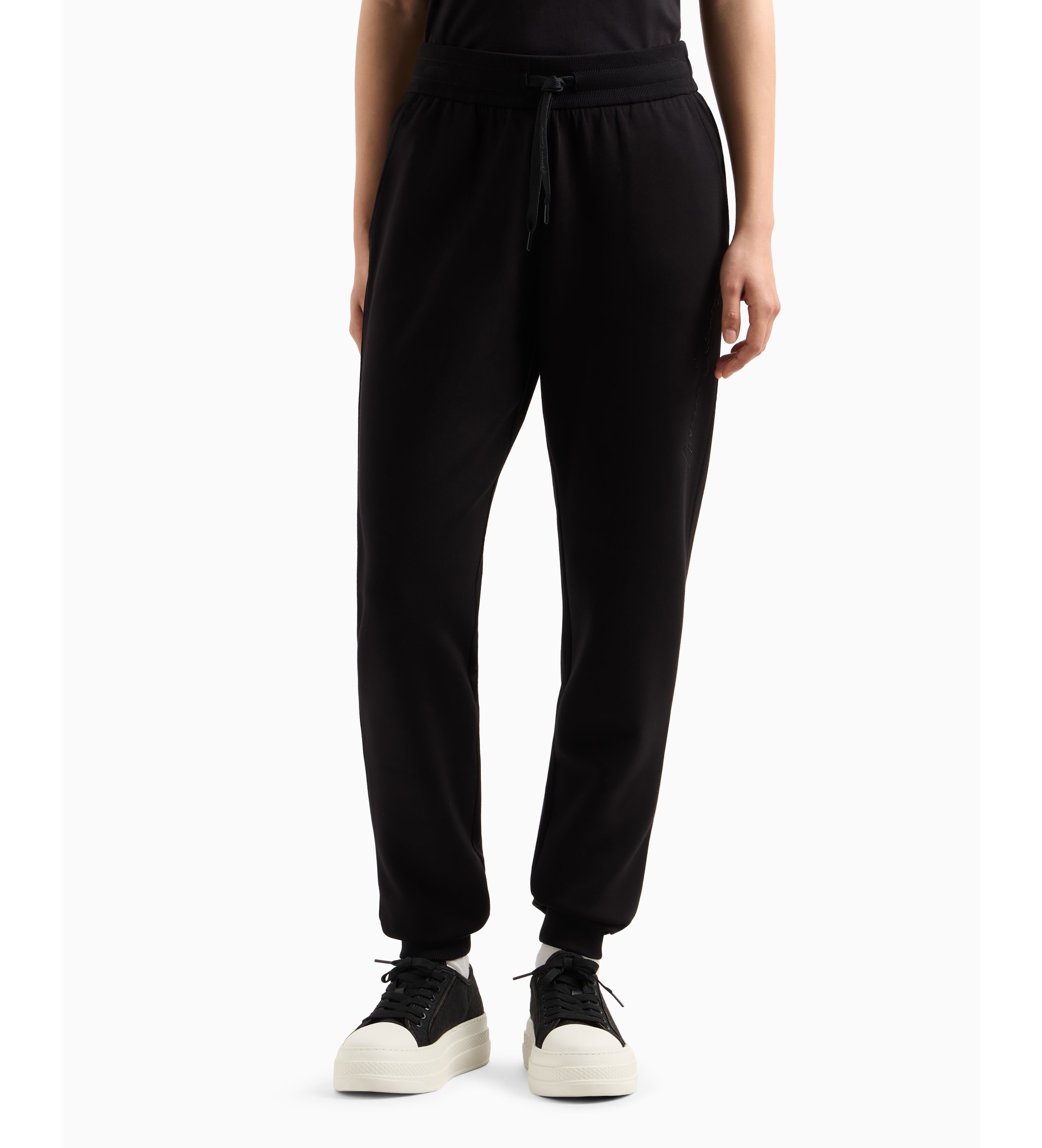 A|X Armani Exchange für Damen. XW000837AF13397UC001 Jogginghose Scuba Hose schwarz (M), Lässig, Sportlich, Viskose
