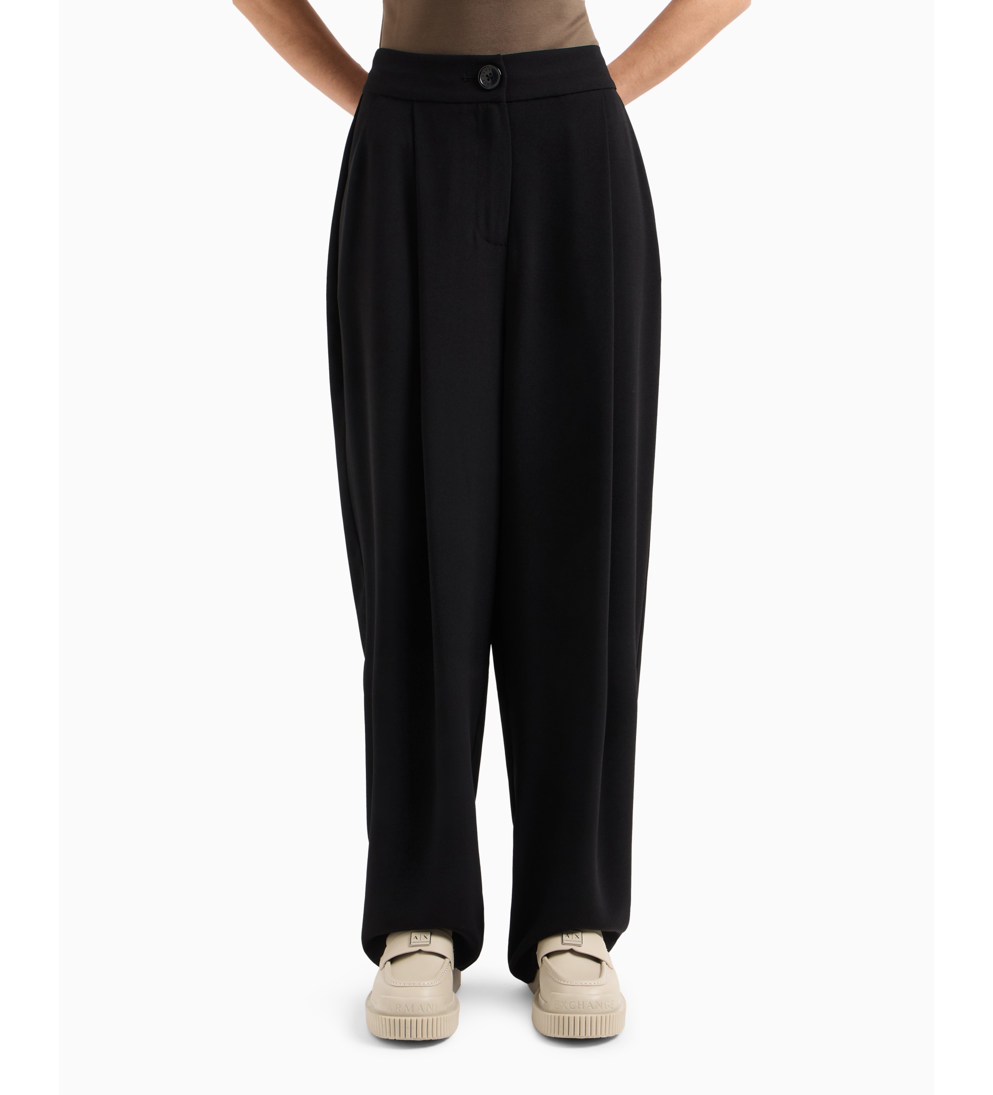 A|X Armani Exchange für Damen. XW000942AF10872UC001 Icon Hose schwarz (M), Lässig, Polyester
