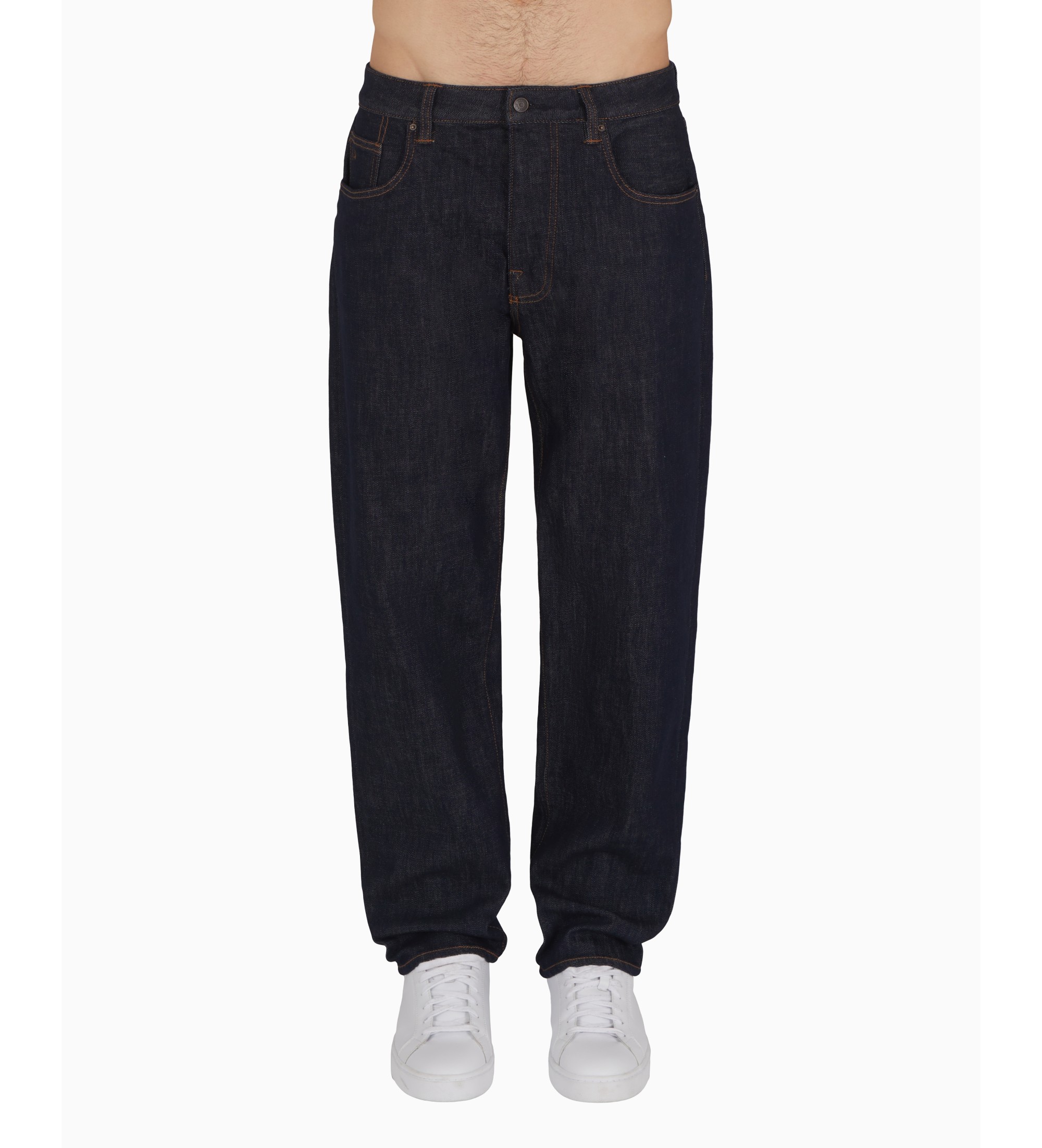A|X Armani Exchange für Herren. XM000075AF12284MB001 Locker sitzende, spitz zulaufende marineblaue Jeans (29), Lässig, Baumwolle, Denim