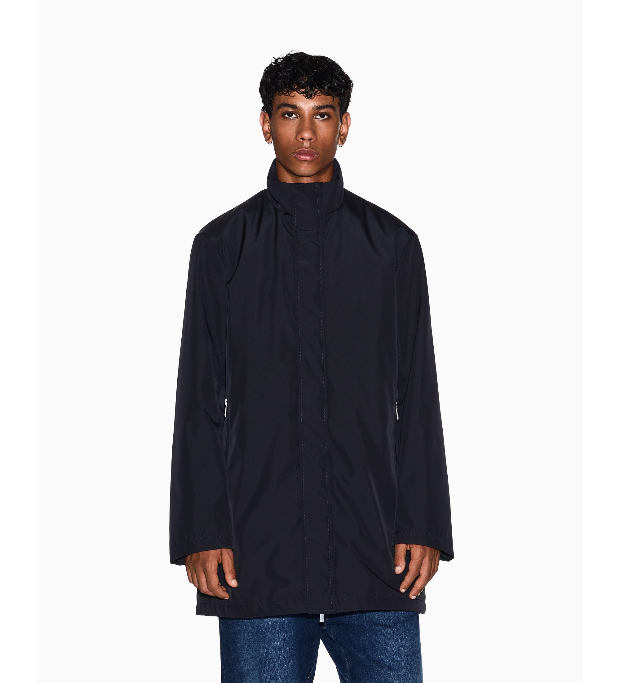 A|X Armani Exchange für Herren. XM001578AF16926UB101 Marineblauer Trenchcoat (M), Lässig, Polyester