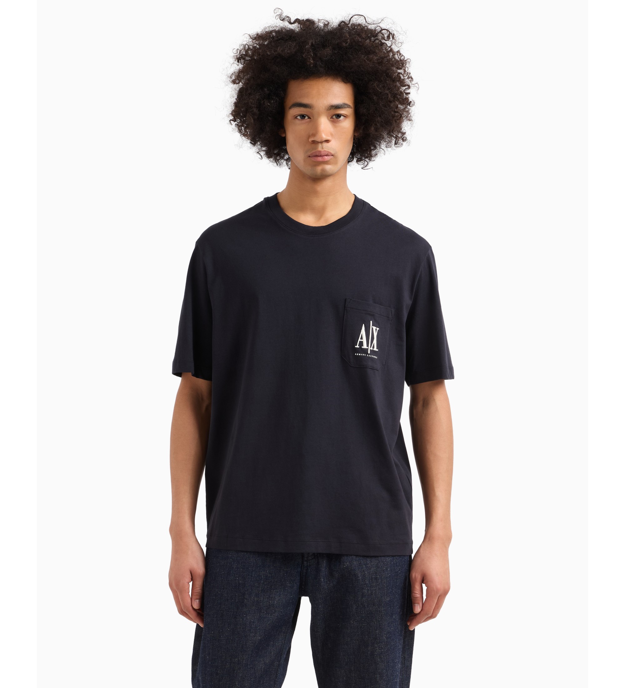 A|X Armani Exchange für Herren. XM000366AF12308UB101 Relax T-shirt navy (XXL), Lässig, Baumwolle, Kurzarm, Marine