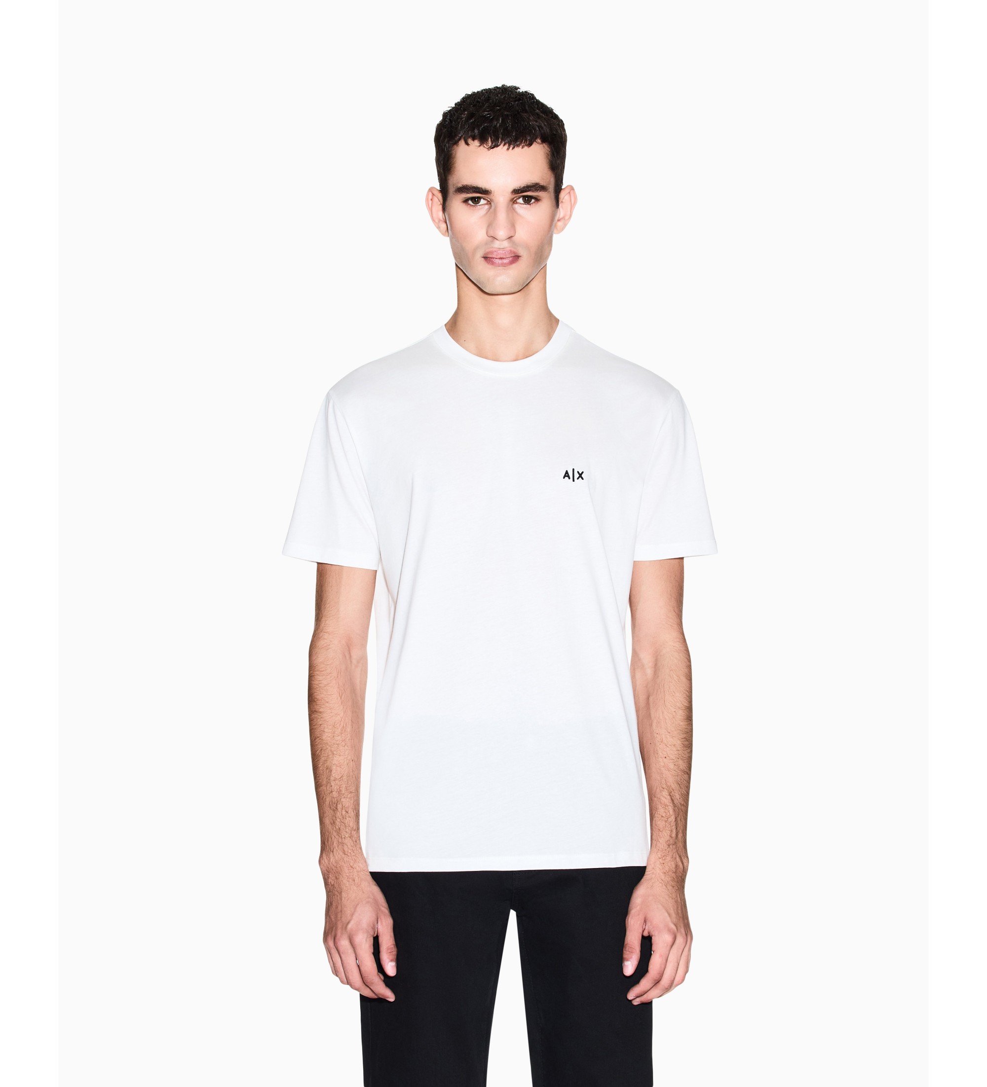 A|X Armani Exchange für Herren. XM001568AF10358U0009 T-shirt Regular Clean off-white (L), Weiß, Lässig, Baumwolle, Kurzarm