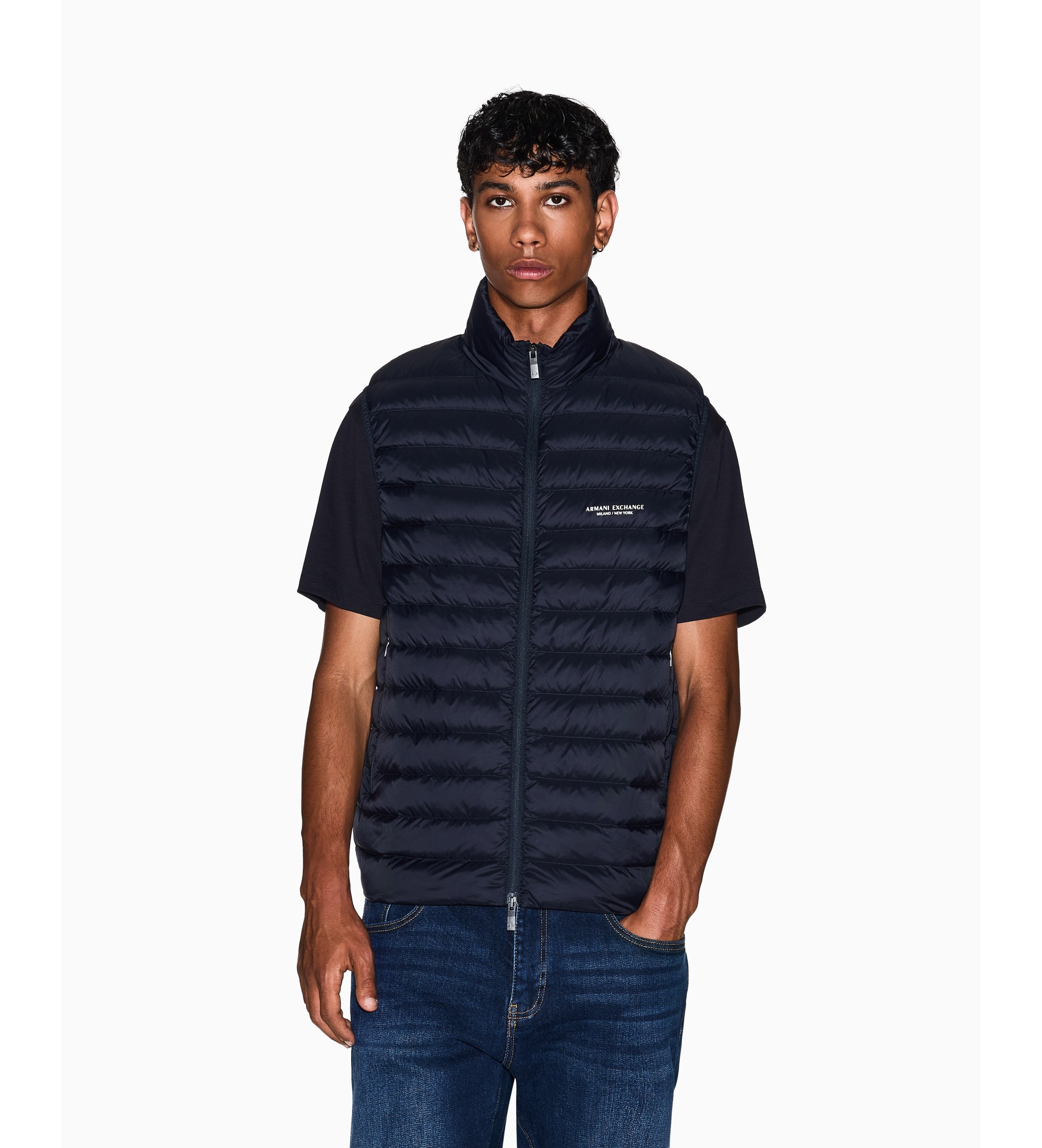 A|X Armani Exchange für Herren. XM001576AF16927UB101 Weste Daunenweste Weste navy (XS), Lässig, Polyamid, Marine
