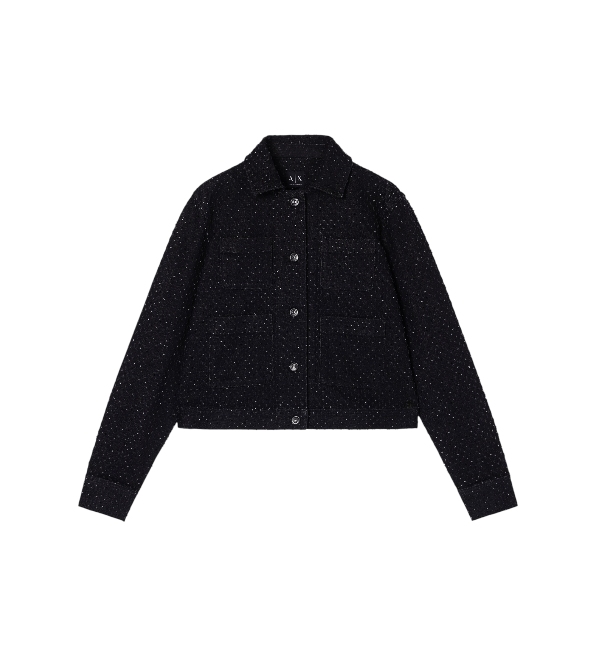 A|X Armani Exchange für Damen. XW001820AF18855MC329 Blousonjacke schwarz (S), Lässig, Baumwolle