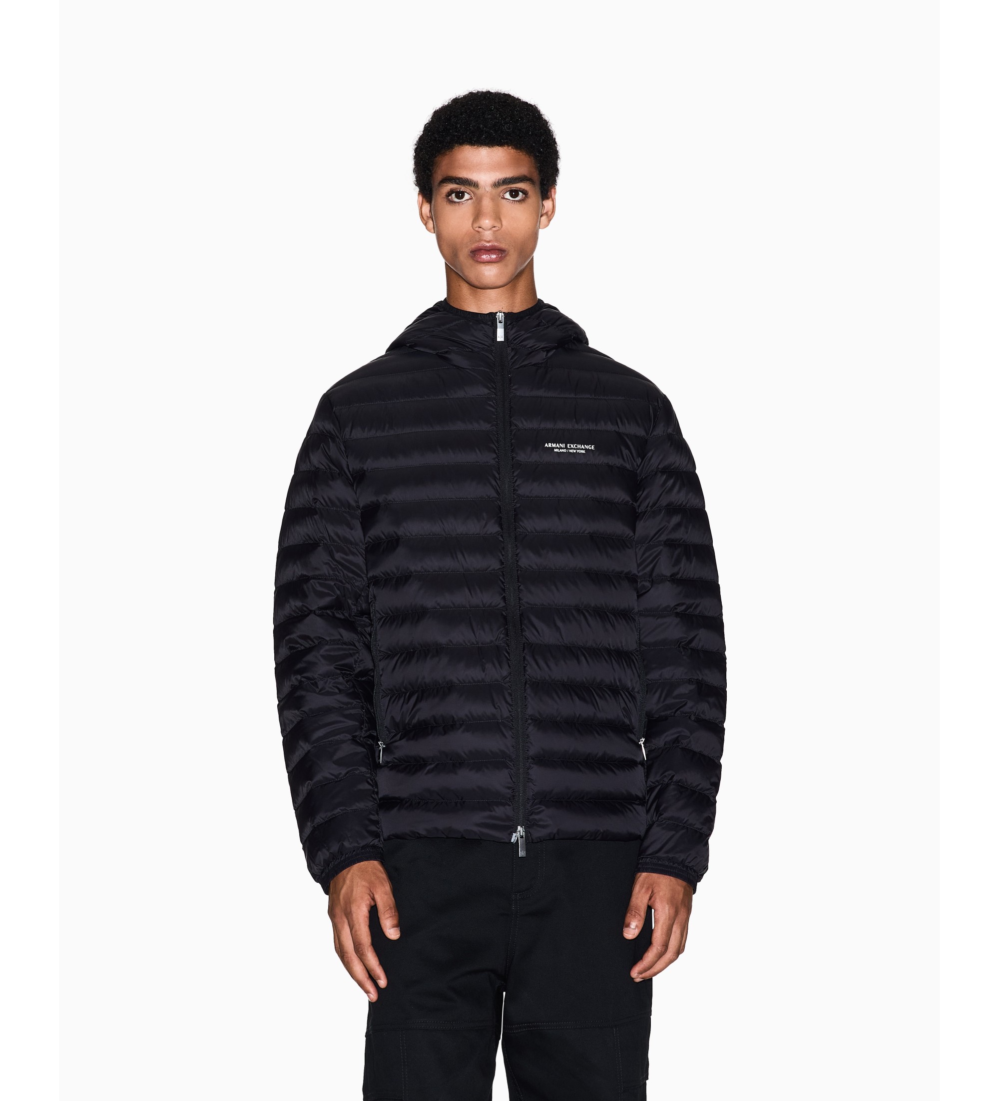A|X Armani Exchange für Herren. XM001577AF16927UC001 Daunenjacke schwarz (XS), Lässig, Polyamid