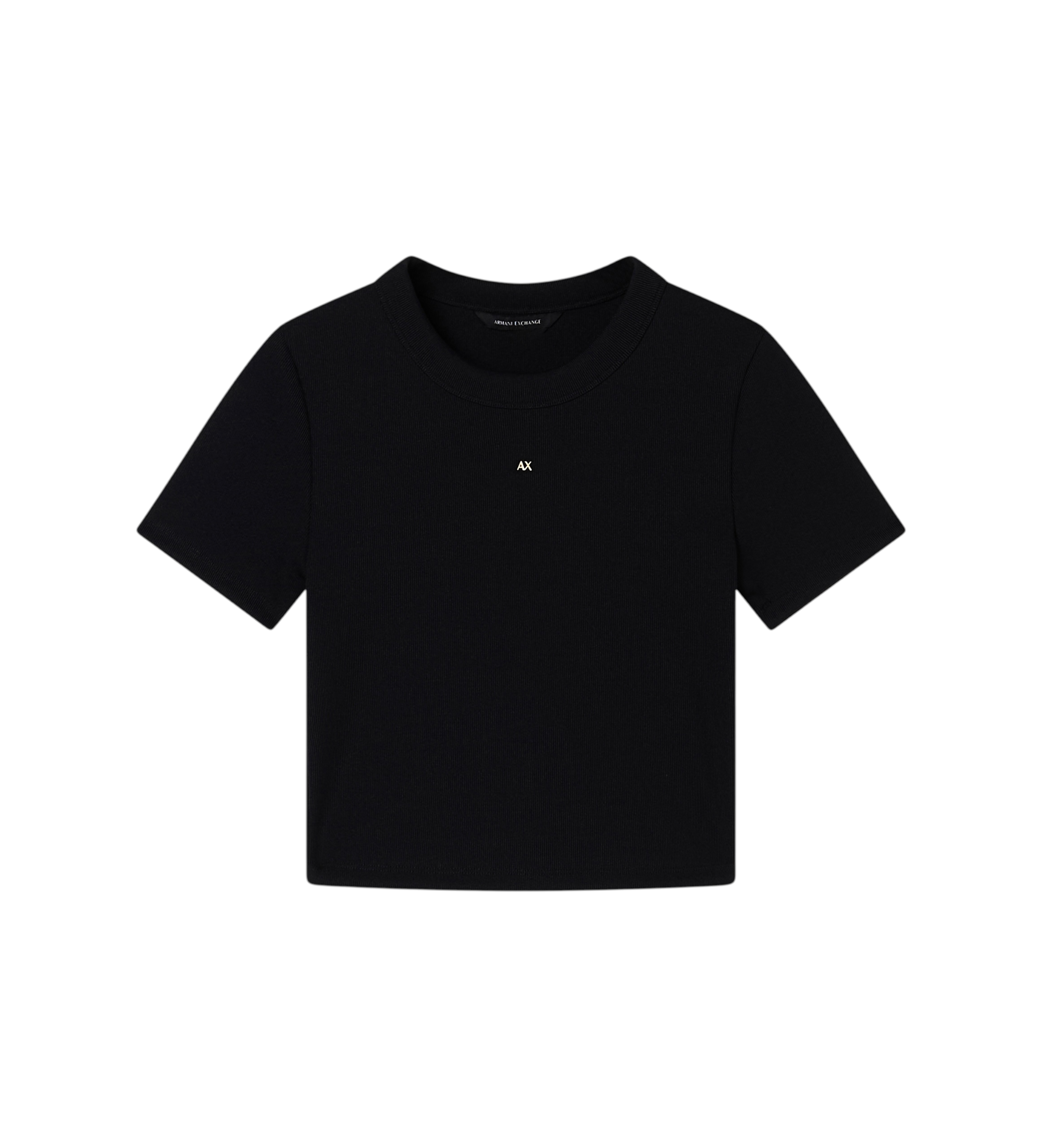 A|X Armani Exchange für Damen. XW001833AF18852UC001 Design-T-Shirt schwarz (S), Lässig, Polyester, Kurzarm