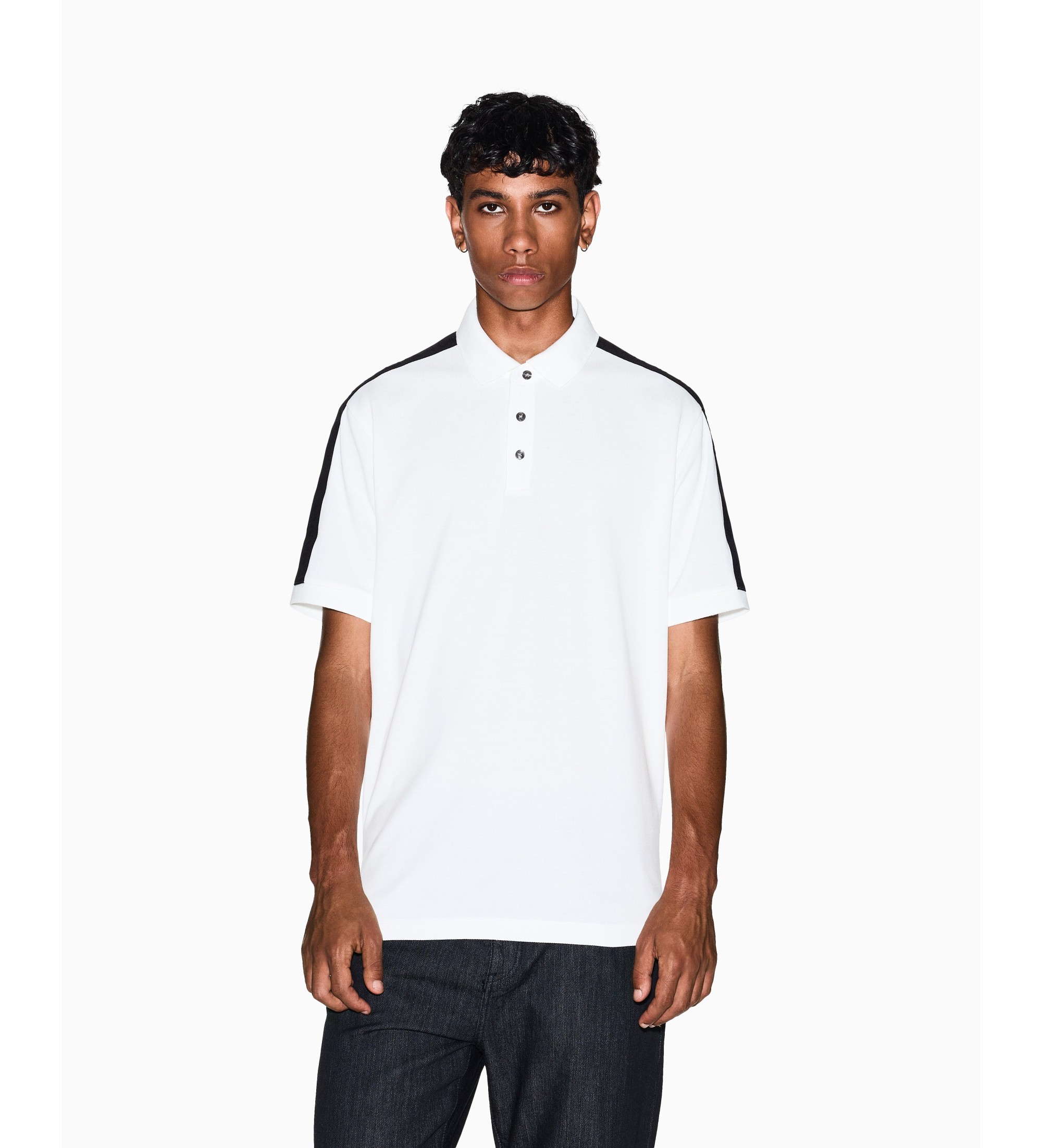 A|X Armani Exchange für Herren. XM001290AF10366U0009 Polo Piqué weiß (XXL), Lässig, Baumwolle, Kurzarm