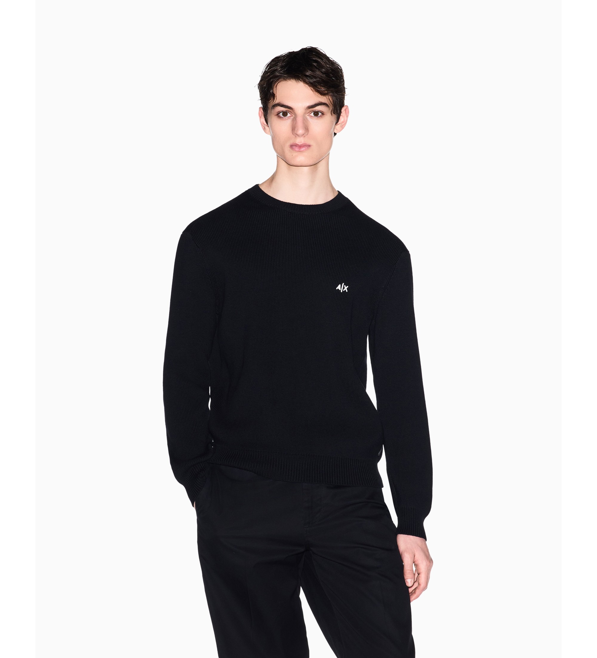 A|X Armani Exchange für Herren. XM002819AF12930UC001 Pullover Pull schwarz (XL), Lässig, Baumwolle