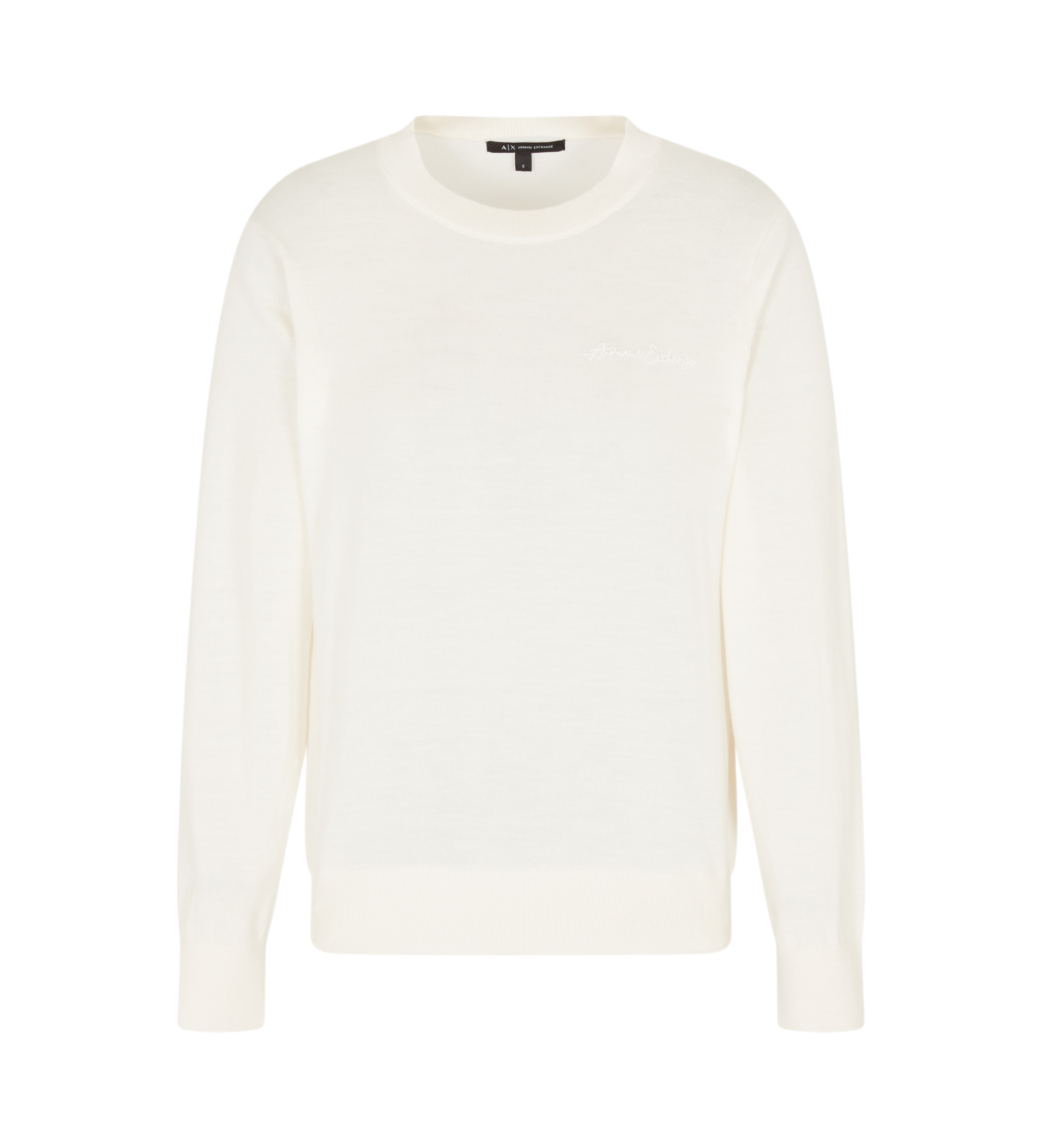 A|X Armani Exchange für Damen. XW001439AF11896U1003 Sky Pullover off-white (M), Weiß, Lässig, Wolle