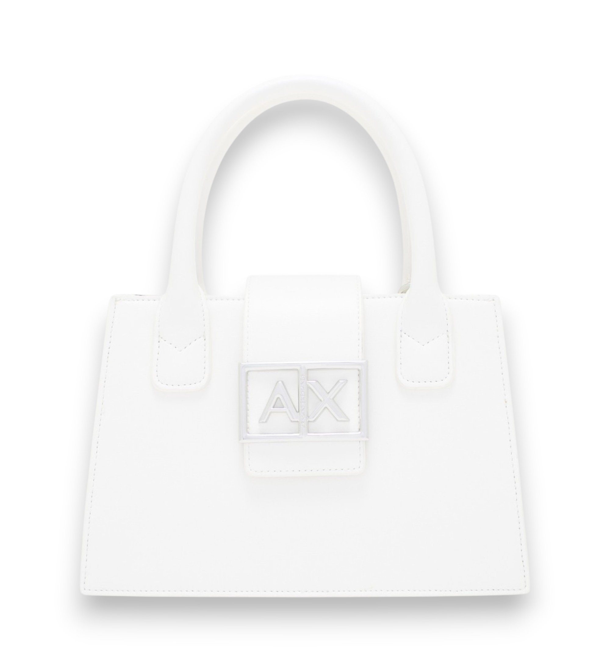 A|X Armani Exchange für Damen. XW000306AF12039U0011 Weiß Struktur Handtasche (OSFA), Lässig, Polyester