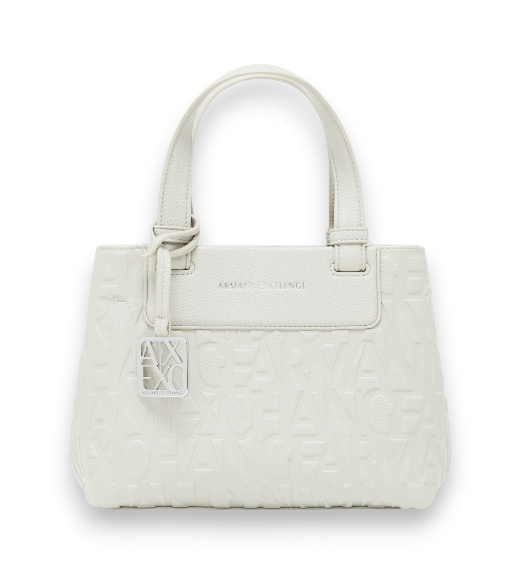 A|X Armani Exchange für Damen. XW001576AF15774U6275 Beigefarbene Tasche mit Logodruck (OSFA), Weiß, Lässig, Klassisch, Polyester