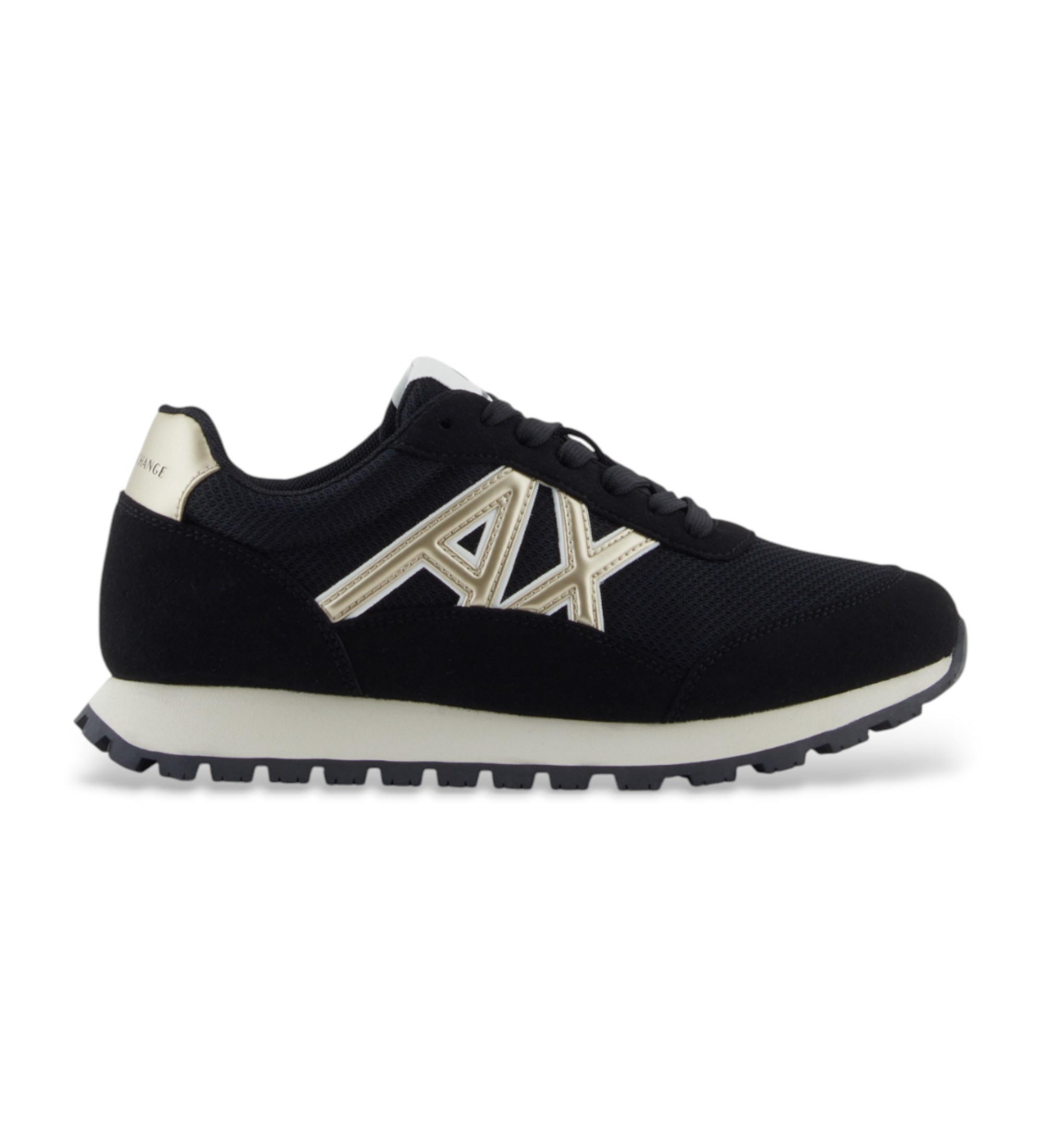 A|X Armani Exchange für Damen. XW002150AF19388MC077 Turnschuhe Ax schwarz (36), Wohnung, Schnürsenkel, Lässig