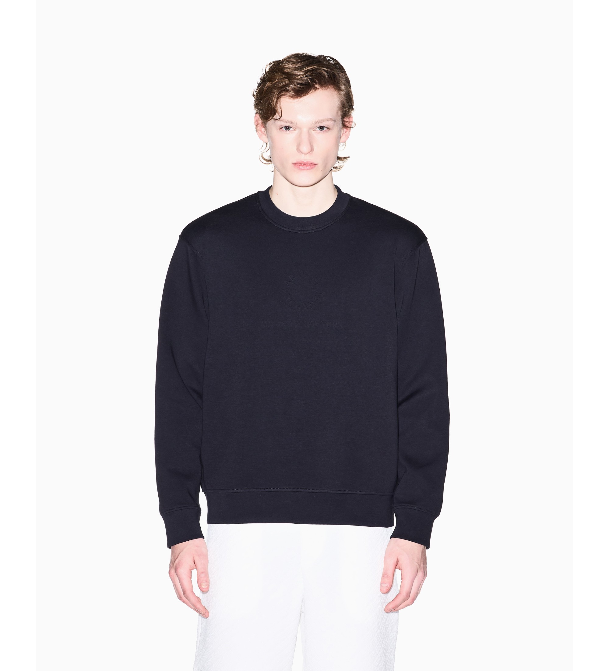 A|X Armani Exchange für Herren. XM002445AF13047UB101 Gebondetes Sweatshirt (M), Lässig, Baumwolle, Marine