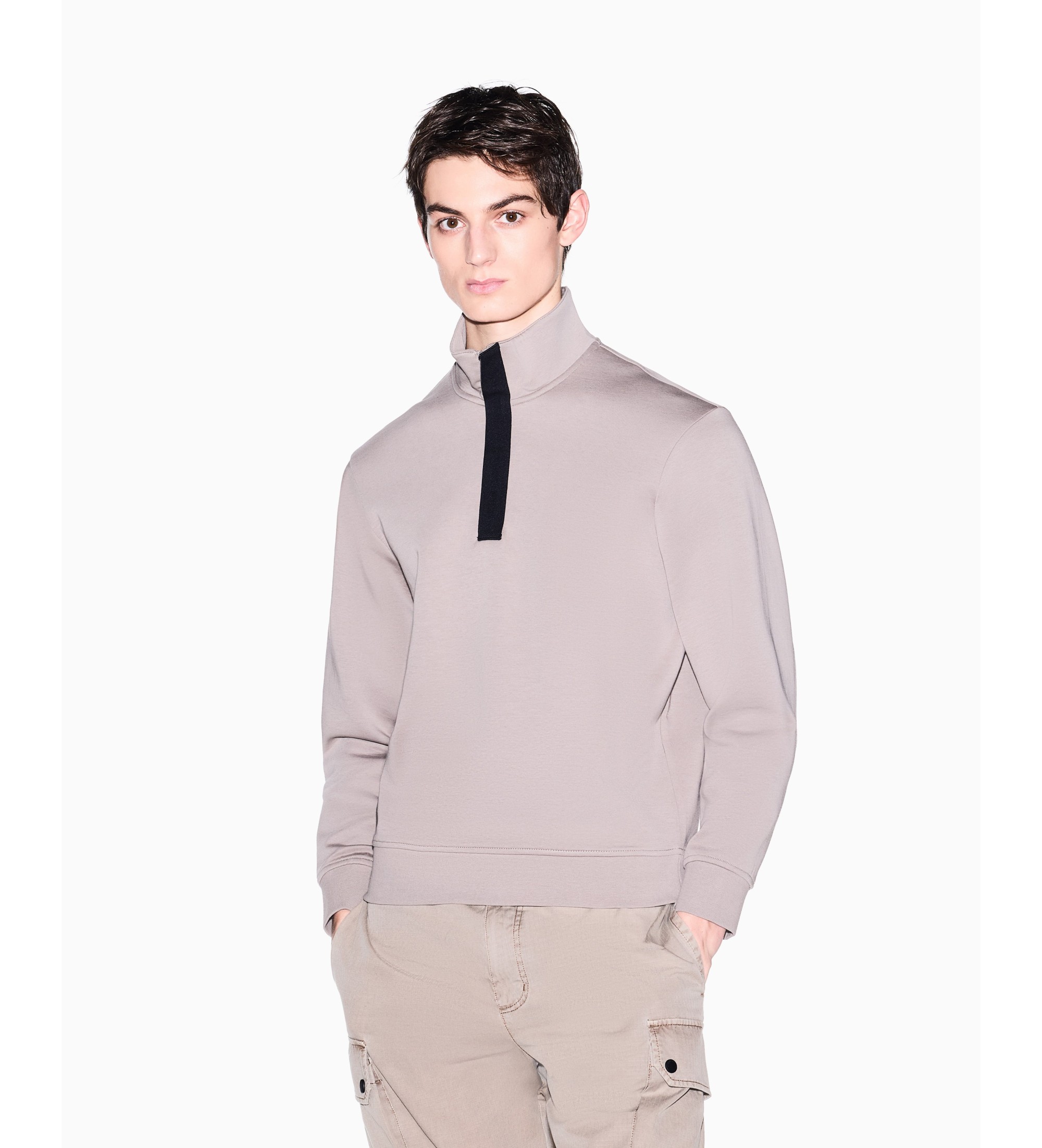 A|X Armani Exchange für Herren. XM001295AF10818U6107 Beigefarbenes Stretch-Sweatshirt (XXL), Lässig, Baumwolle