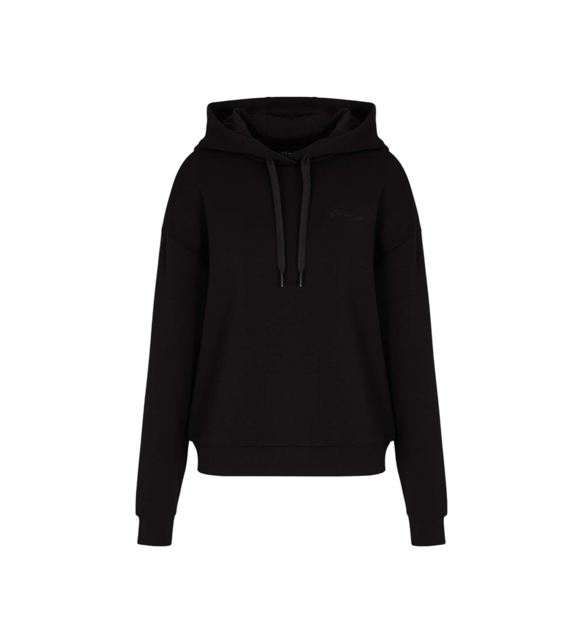 A|X Armani Exchange für Damen. XW000836AF13397UC001 Signature Sweatshirt schwarz (S), Lässig, Viskose