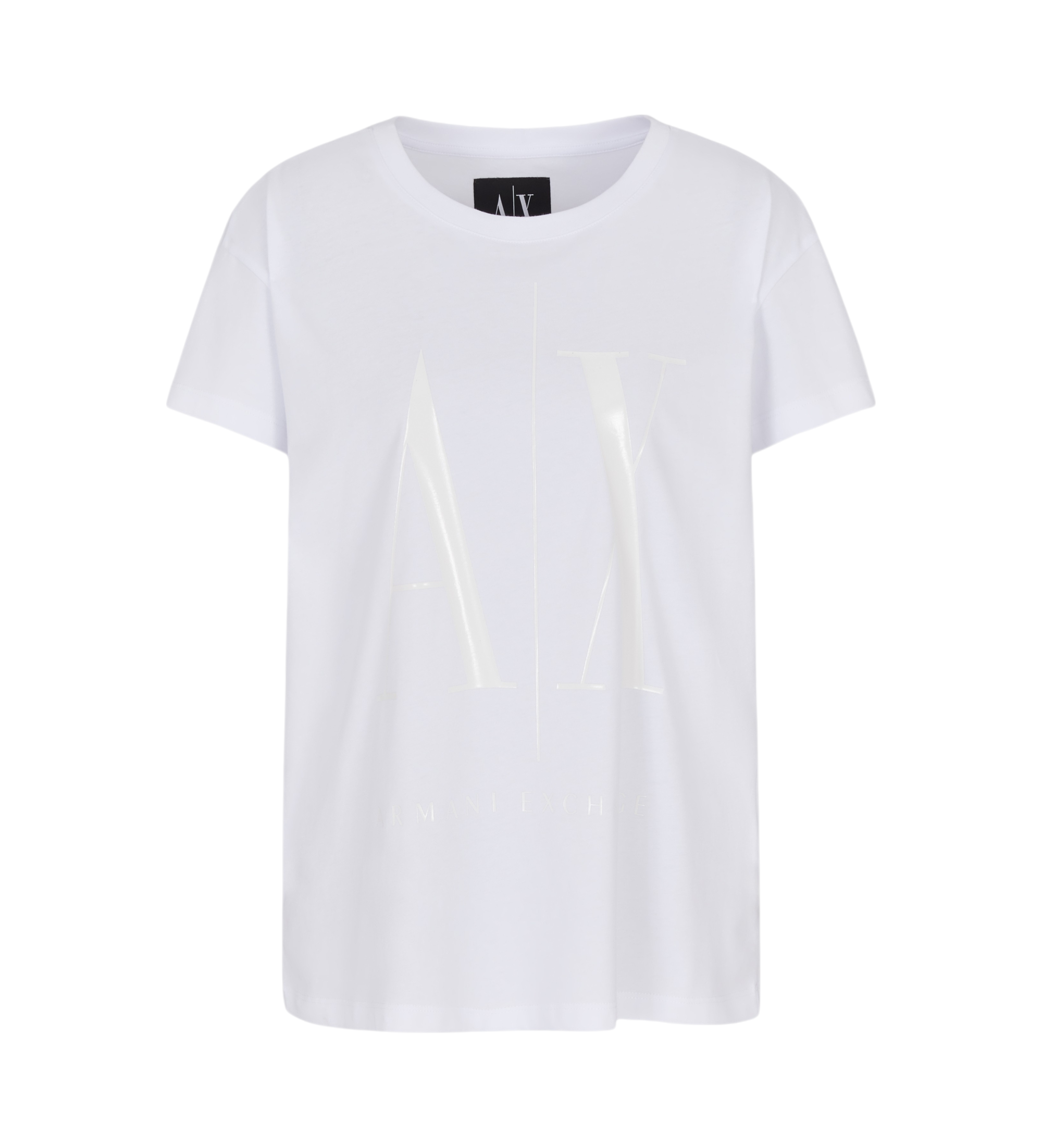 A|X Armani Exchange für Damen. 8NYTCXYJG3ZU0002 Kurzarm-T-Shirt weiß (M), Lässig, Baumwolle