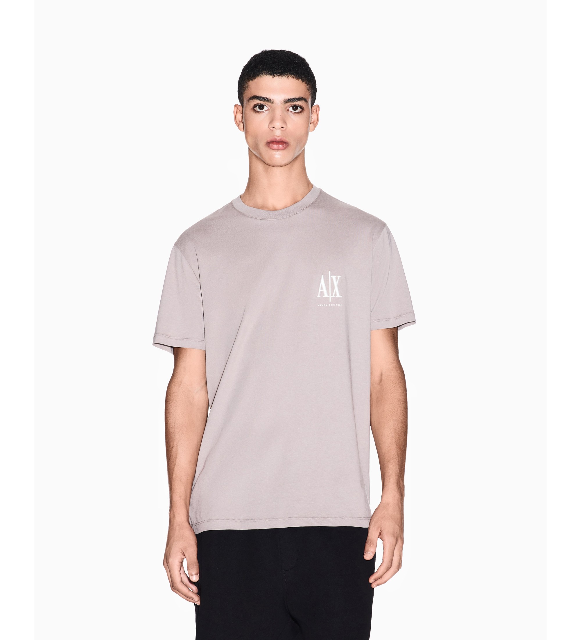 A|X Armani Exchangevoor mannen. XM000365AF12308U6107 T-shirt met regular fit in beige katoenen jersey (XL), Casual, Korte mouwen