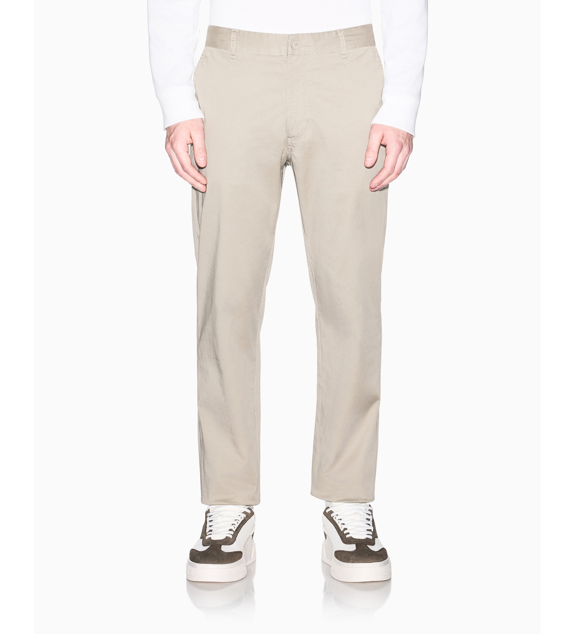 A|X Armani Exchange für Herren. XM000626AF13183U6229 Beige Schlanke Chino-Hose (36), Lässig, Baumwolle