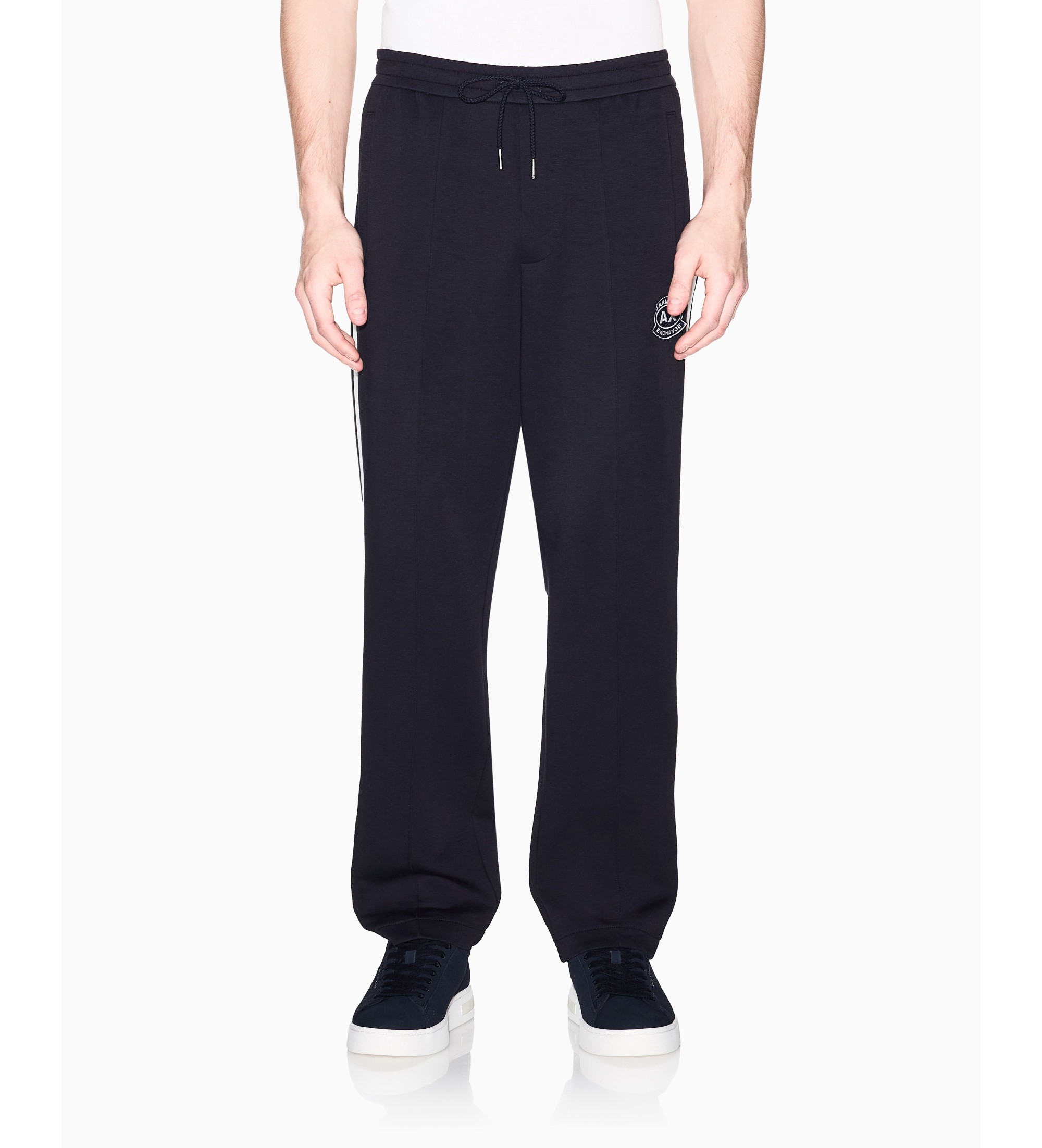 A|X Armani Exchange für Herren. XM002368AF13047UB101 Bonded Jogger-Hose marineblau (S), Lässig, Sportlich, Baumwolle
