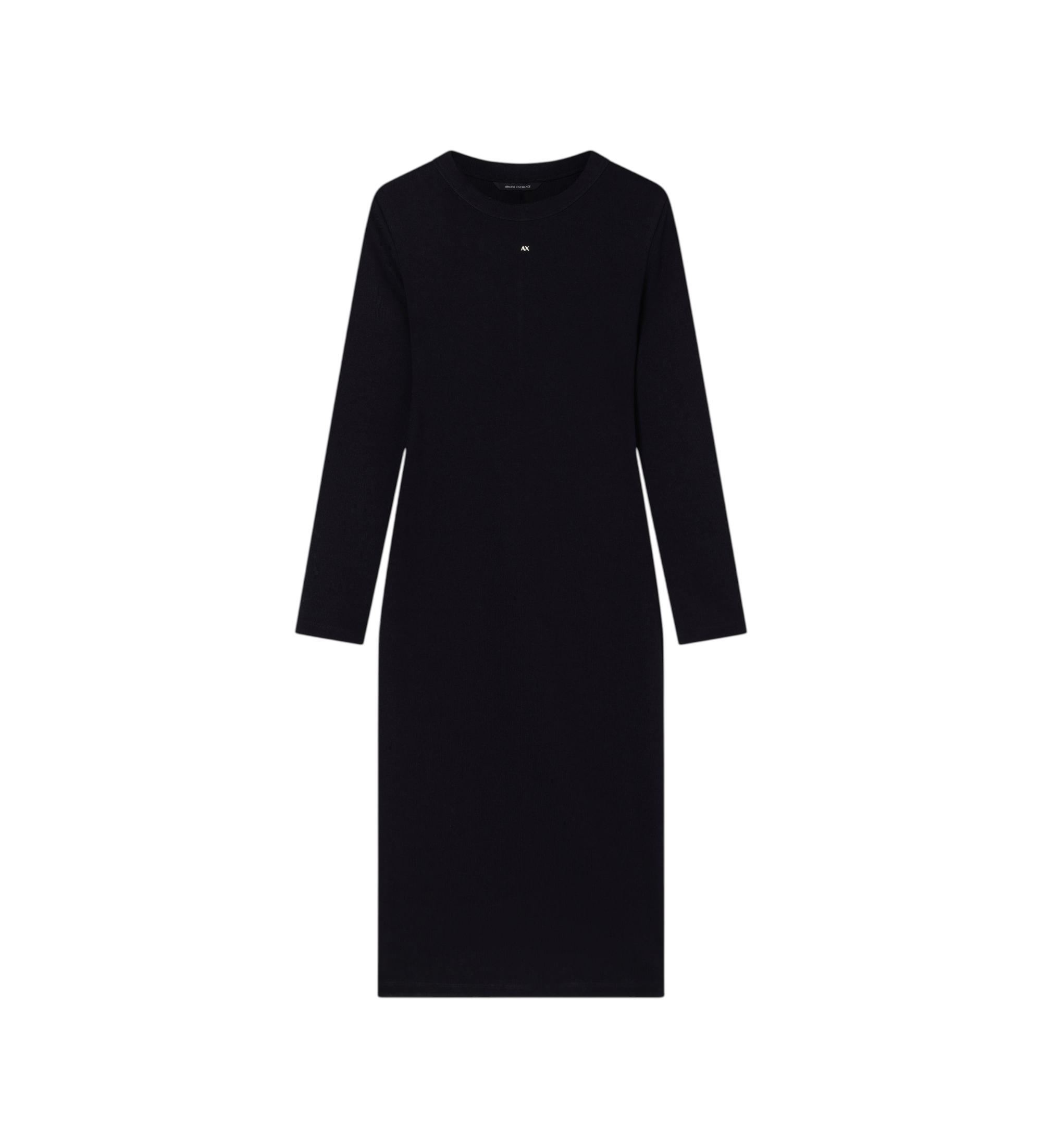 A|X Armani Exchange für Damen. XW001834AF18852UC001 Schwarzes tailliertes Kleid (M), Lässig, Polyester, Langarm