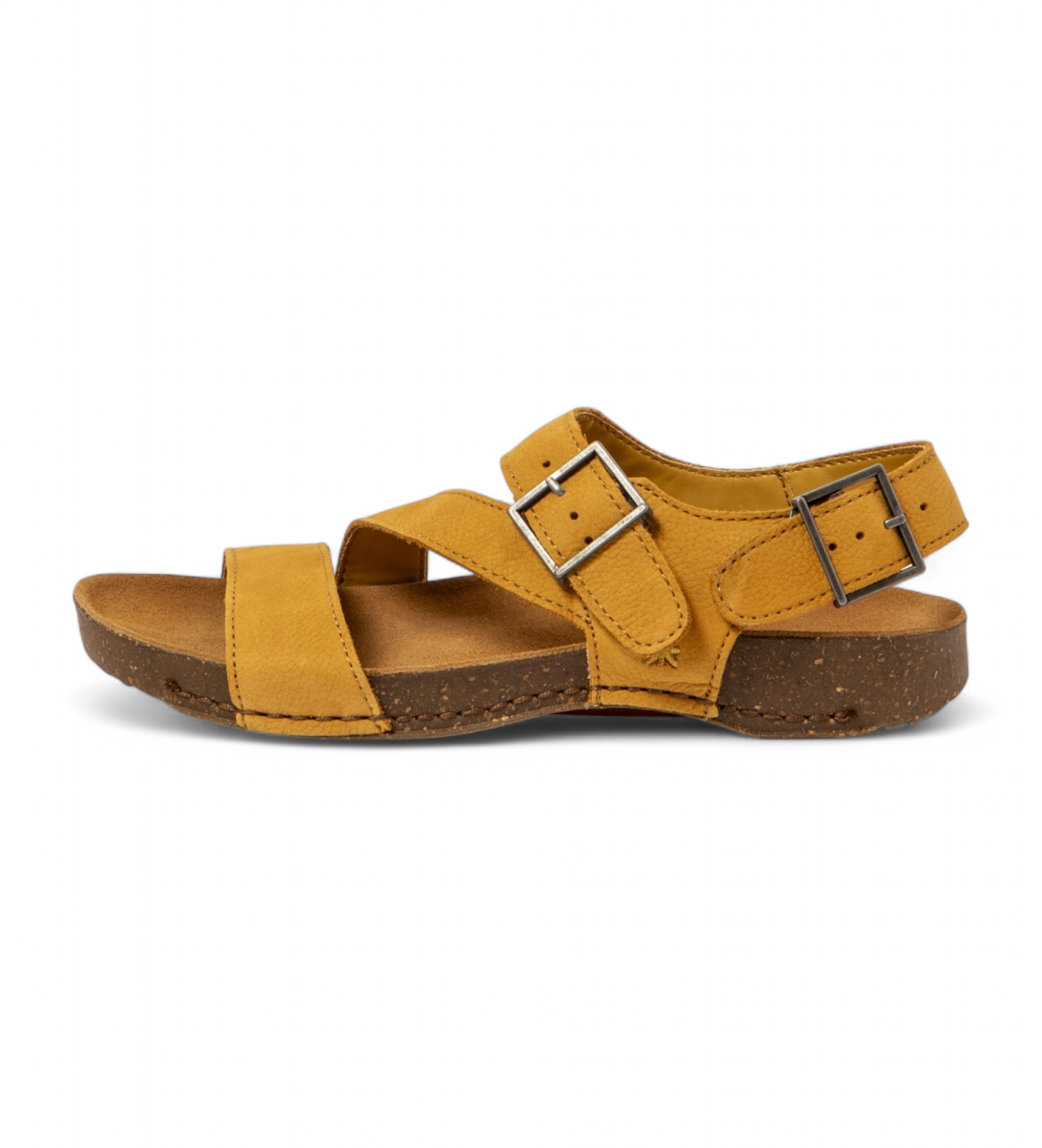 Art Unisex. 109997F50003_024 Ledersandalen 0999 I Breathe gelb (44), Wohnung, Schnalle, Lässig